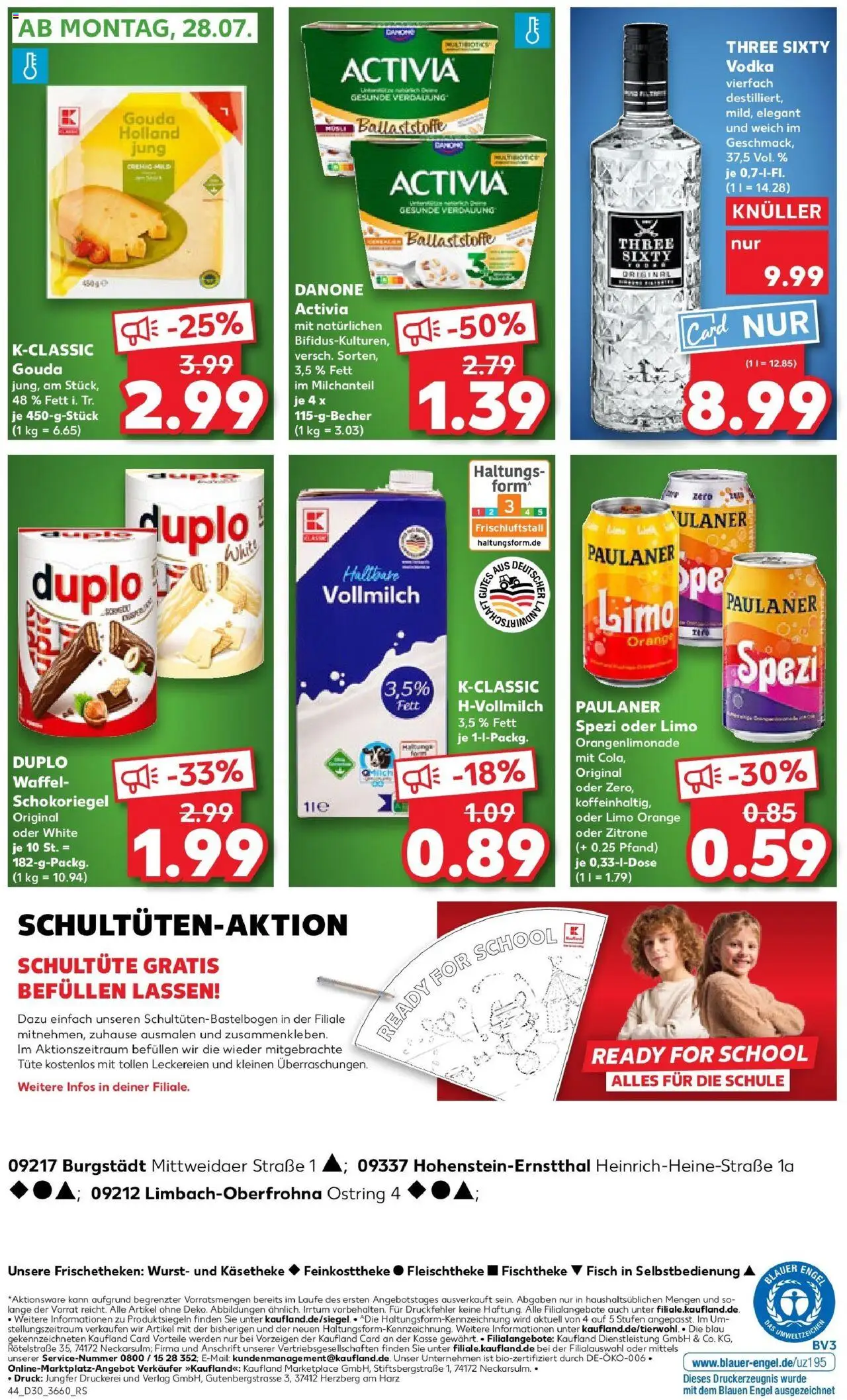 Kaufland prospekt Limbach-Oberfrohna	 - gültig ab dem 24.07.2025 | Seite: 44 | Produkte: Activia, Paulaner spezi, Zitrone, Paulaner