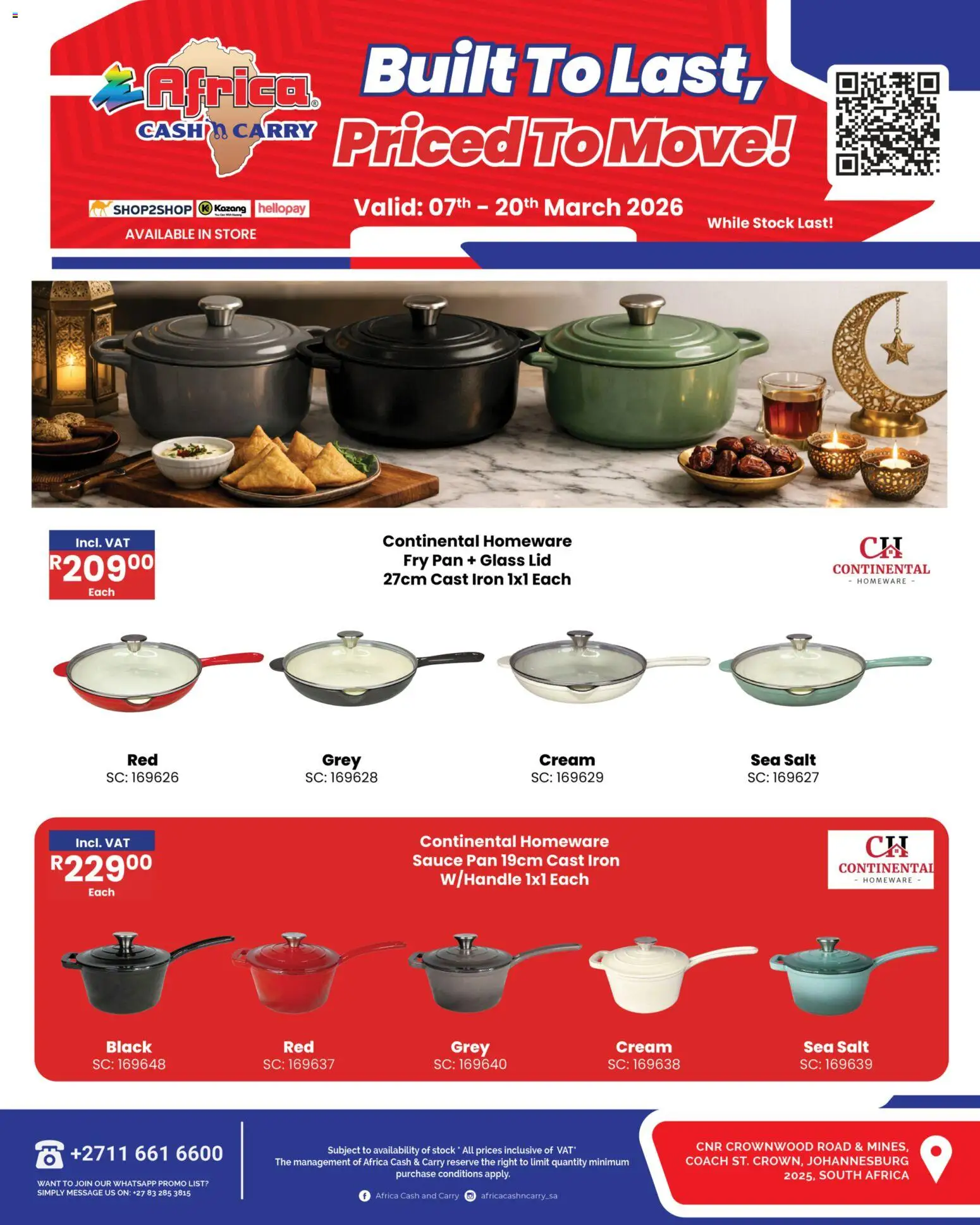 New Africa Cash & Carry catalogue – valid from 07.03.2026 | Page: 2 | Products: Iron, Cream, Stock, Sauce