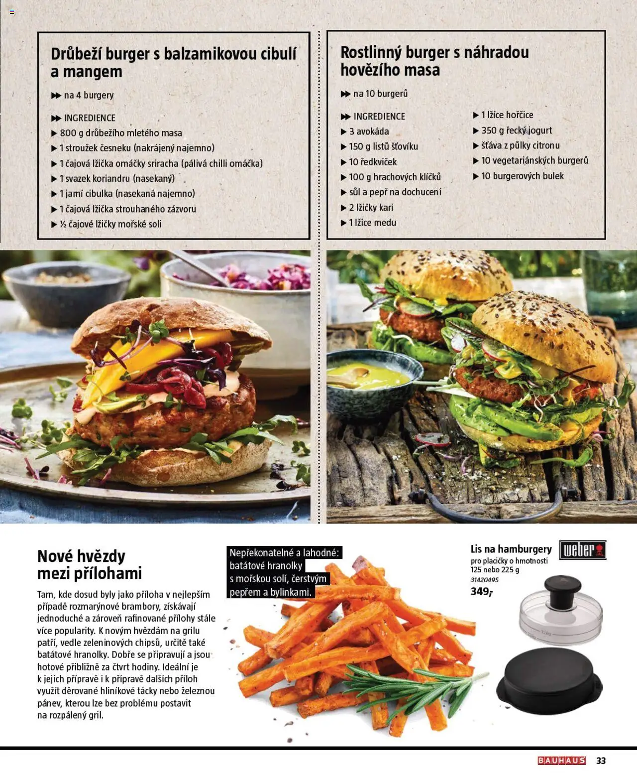 Bauhaus katalog Grilování od 26.06.2025 | Strana: 33 | Produkty: Řecký jogurt, Lžíce, Batátové hranolky, Lis