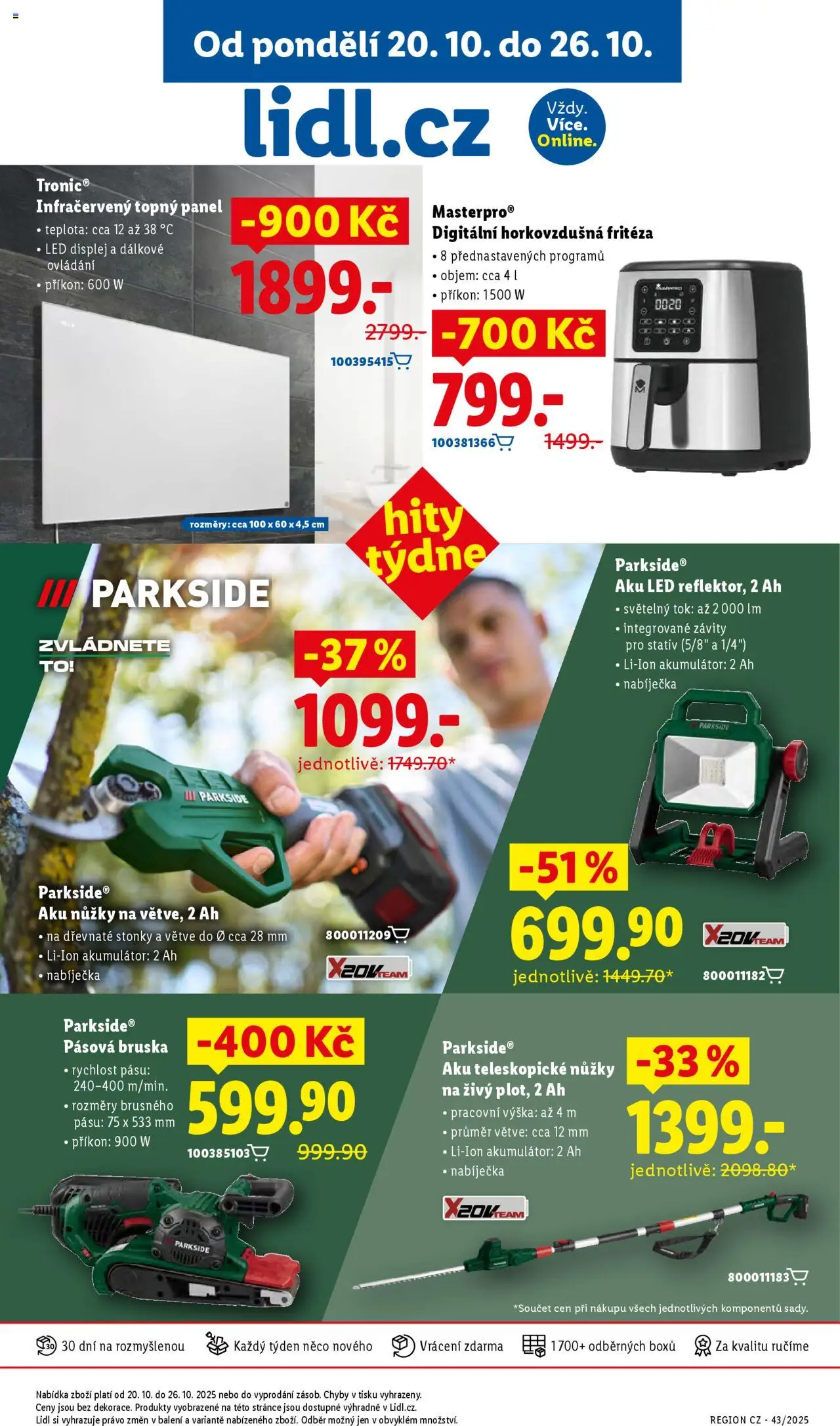 Lidl leták - Spotřební zboží od 20.10.2025 | Strana: 20 | Produkty: Nůžky, Bruska, Fritéza, LED