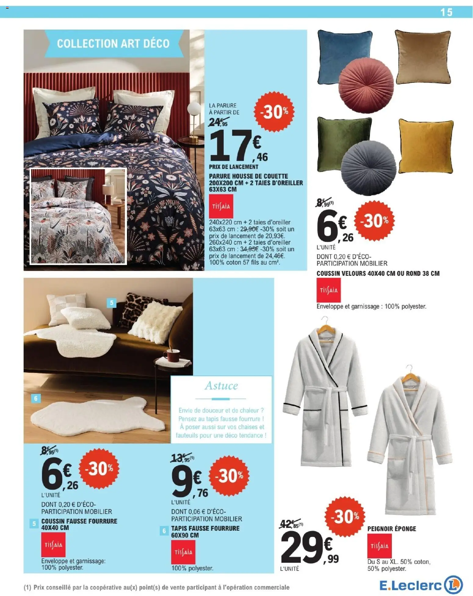 {H1} | Page: 15 | Produits: Coton, Enveloppe, Eponge, Tapis