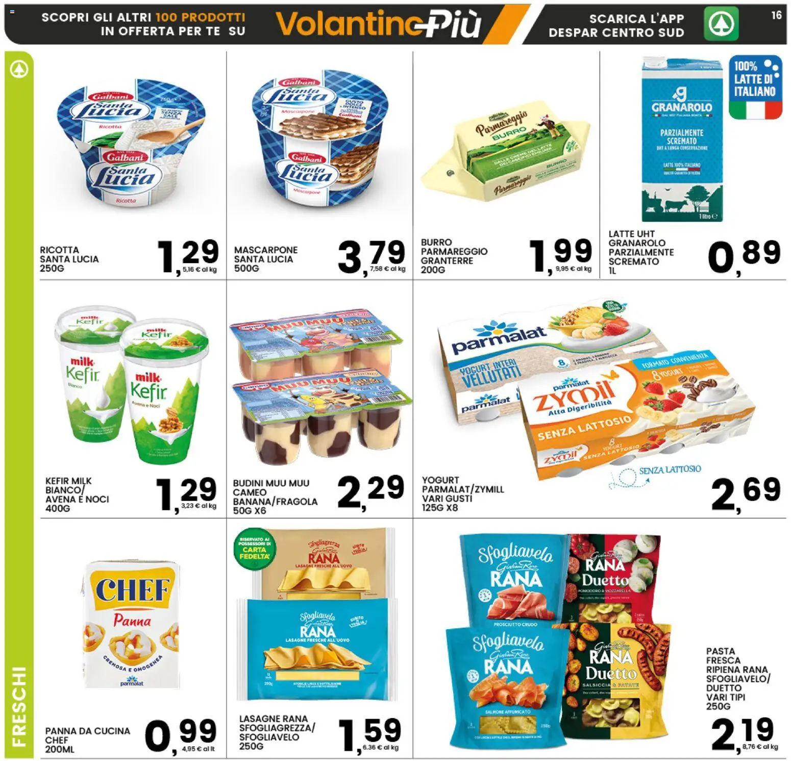 Volantino Interspar del 11.12.2025 | Pagina: 16 | Prodotti: Latte, Burro, Pasta, Noci