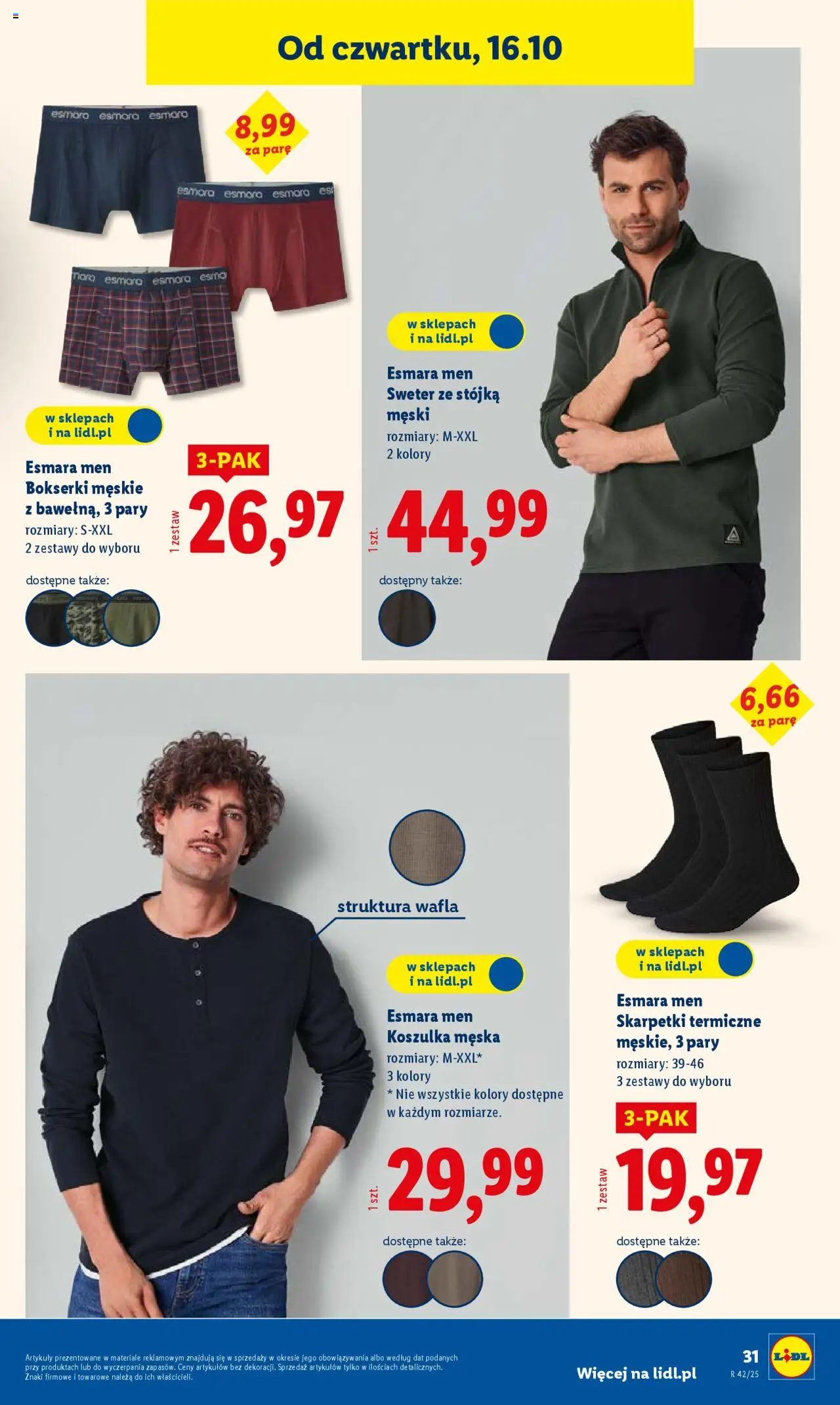 Lidl Katalog od 13.10.2025 | Strona: 35 | Produkty: Sweter, Bokserki, Skarpetki, Bokserki męskie