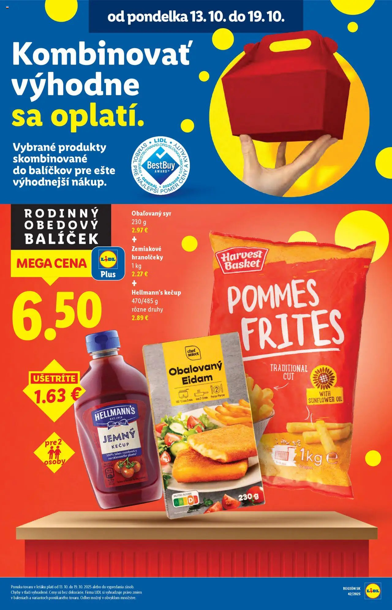 Nové Lidl akcie – leták je platný od 13.10.2025 | Strana: 22 | Produkty: Syr, Eidam, Kečup