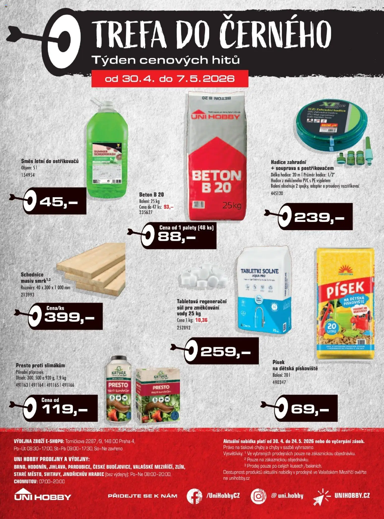 Uni Hobby leták od 30.04.2026 | Strana: 34 | Produkty: Zahradní hadice, Pískoviště, Adaptér, Hadice