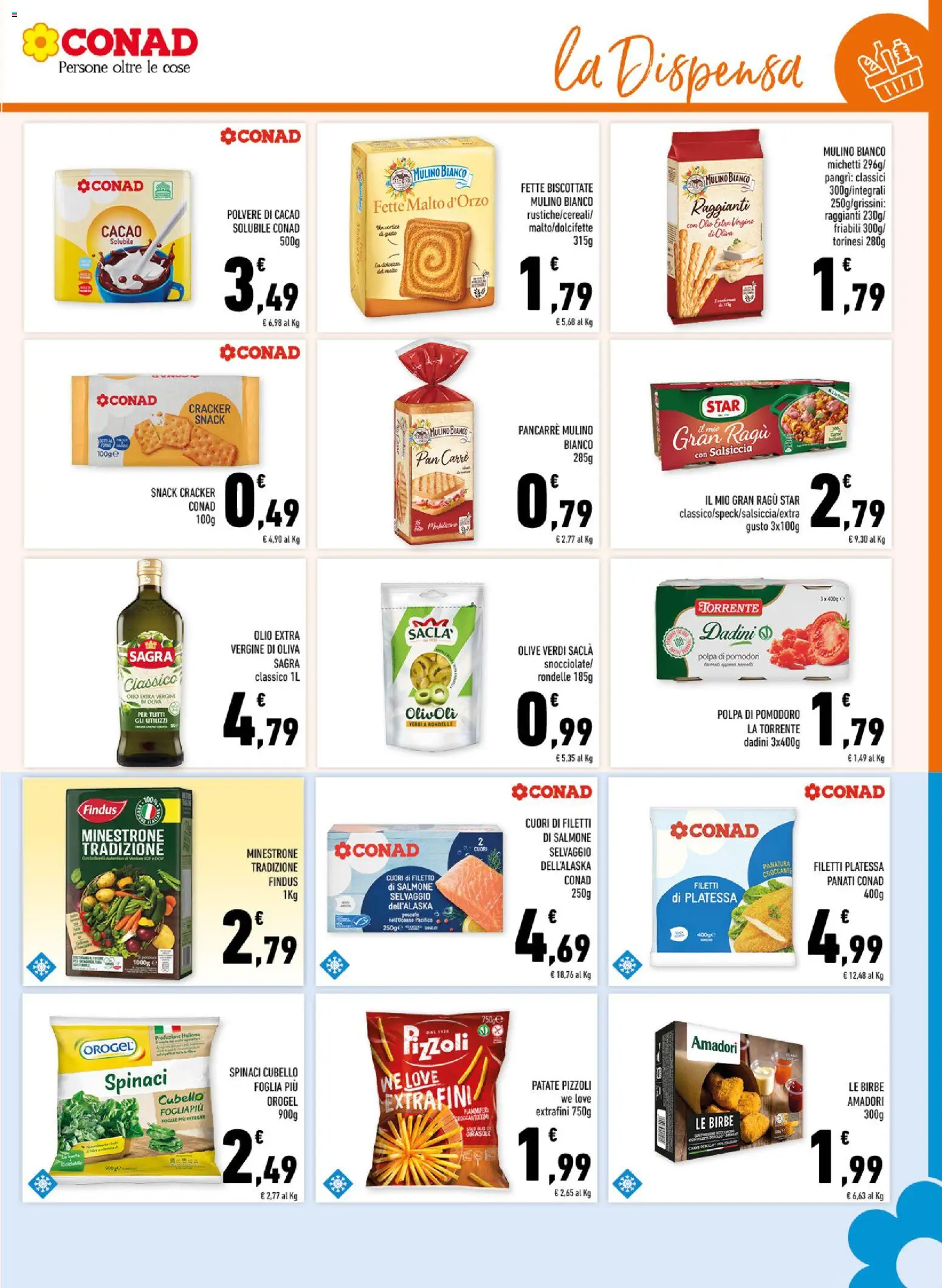 Volantino Conad del 05.11.2025 | Pagina: 11 | Prodotti: Pomodoro, Olive, Pasta, Olio extra vergine