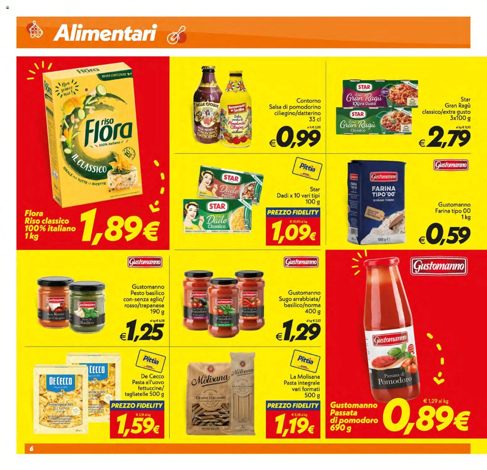 Volantino SuperConveniente del 13.01.2026 | Pagina: 6 | Prodotti: Riso, Tagliatelle, Salsa, Sugo