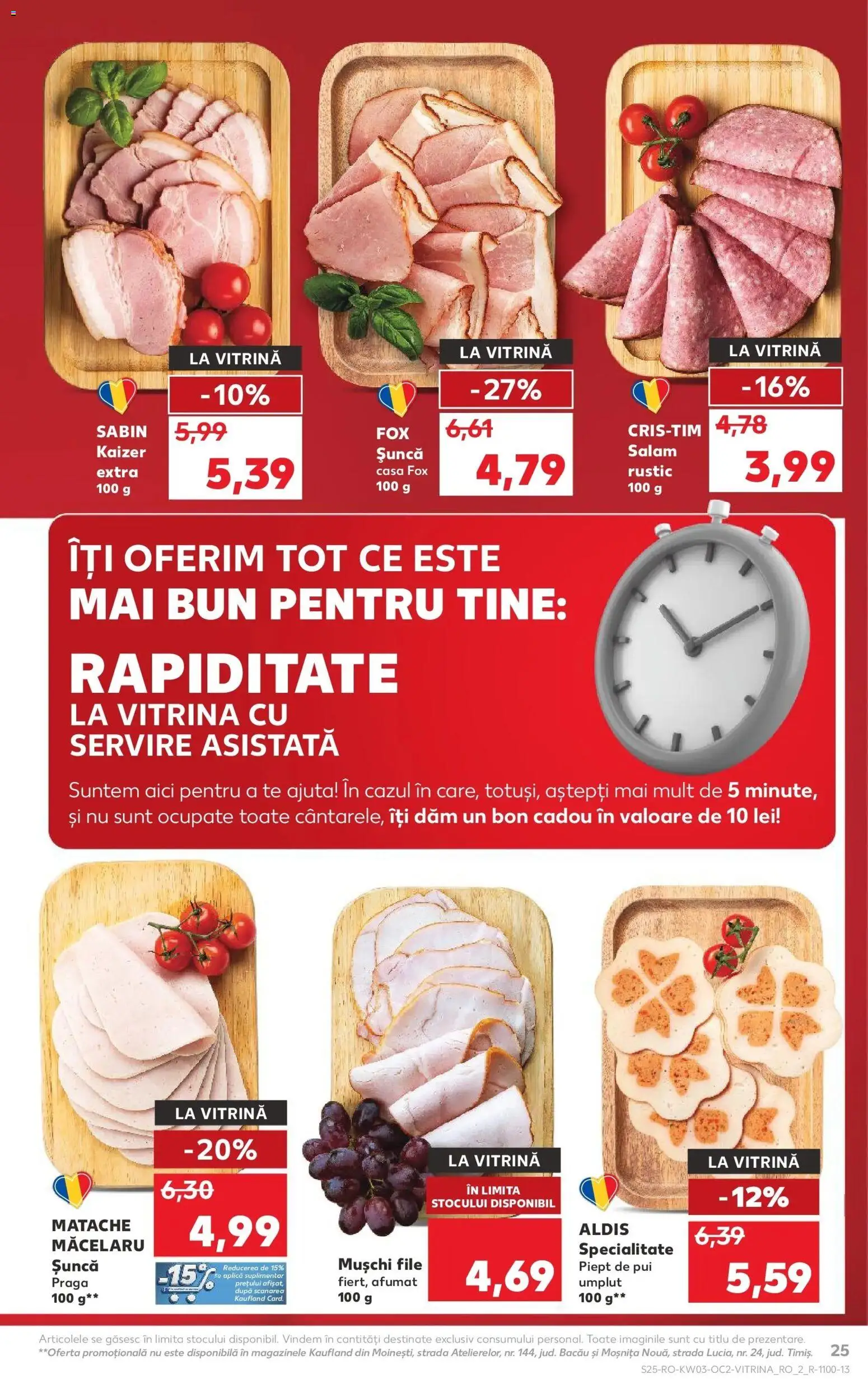 Noul catalog Kaufland – valabil de la 14.01.2026 | Pagină: 25 | Produse: Hacıyatmaz Kedi Oyuncağı, Vitrină, Salam, Șuncă