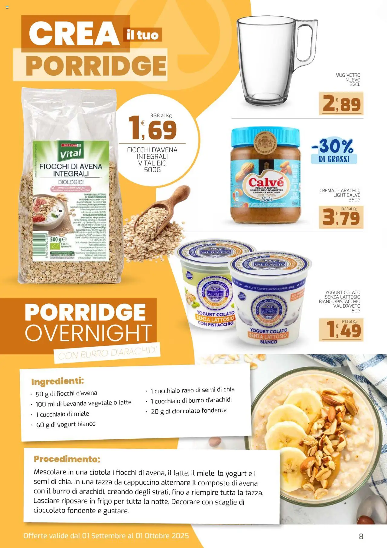 Volantino Interspar del 05.09.2025 | Pagina: 8 | Prodotti: Cioccolato, Burro, Miele, Ciotola