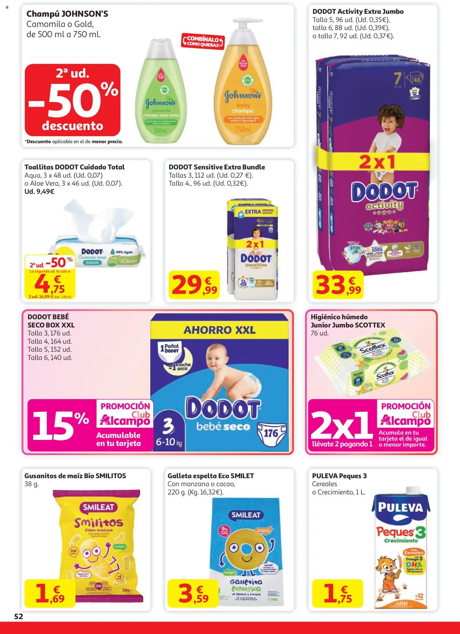 Alcampo - HG Nacional  │ válido desde el 11.12.2025 | Página: 52 | Productos: Champú, Cereales, Manzana, Té