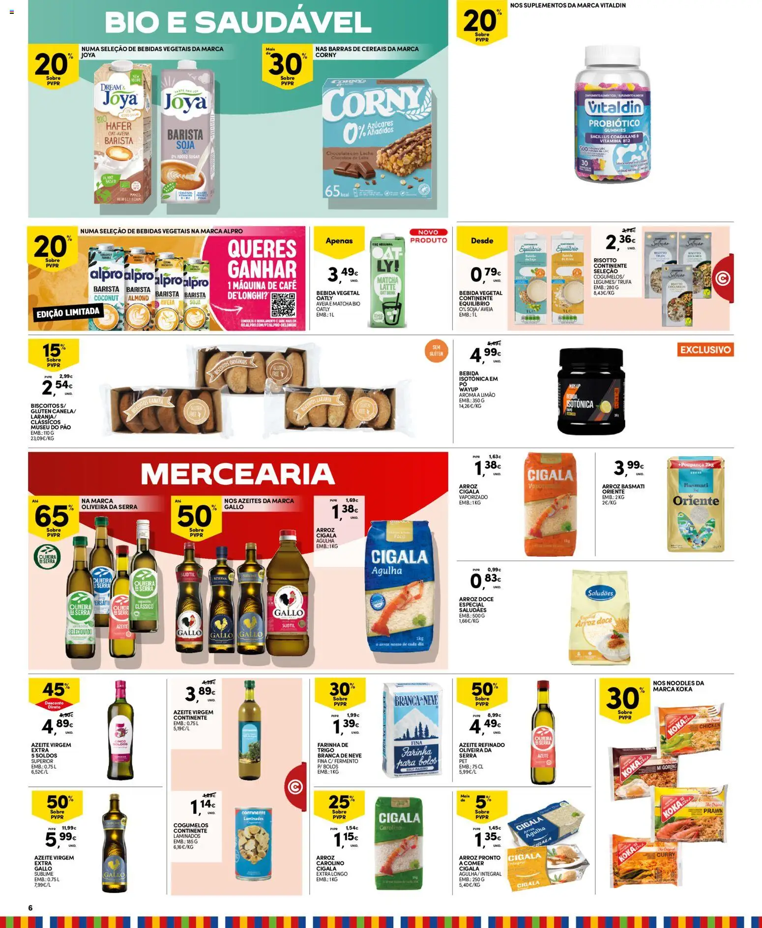 Continente Madeira │ válido de 04.11.2025 | Página: 6 | Produtos: Aveia, Azeite, Leite, Arroz