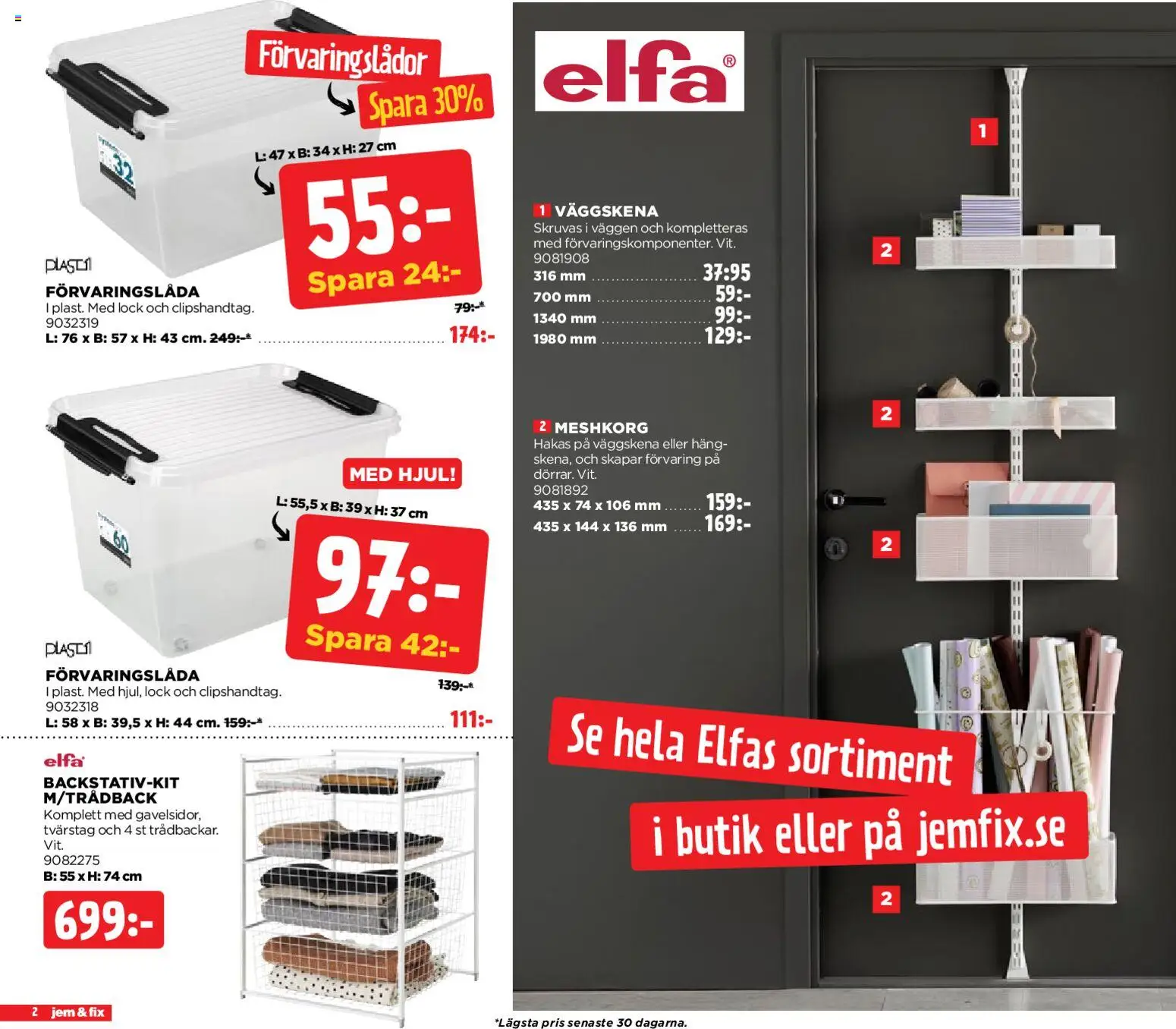Jem & Fix reklamblad aktuell från 29.12.2025 | Sida: 2 | Produkter: Förvaringslådor