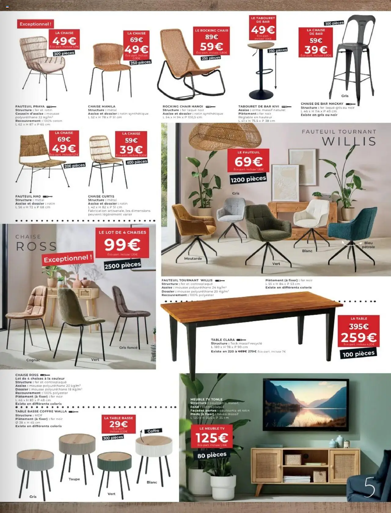  | Page: 5 | Produits: Meuble, Coton, Table, Moutarde