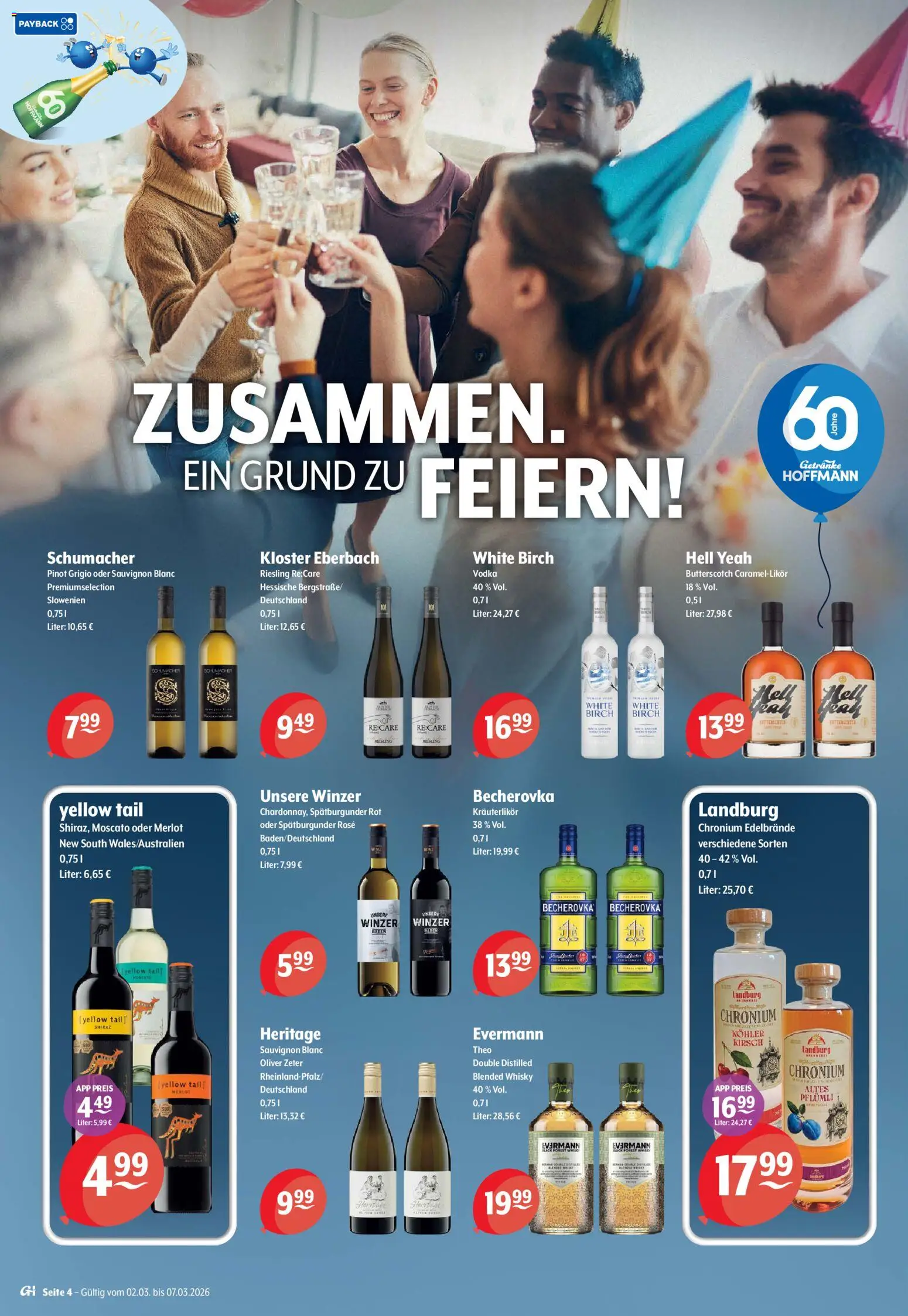 Getränke Hoffmann Prospekt 	 – gültig ab 02.03.2026 | Seite: 4 | Produkte: Whisky, Merlot, Vodka