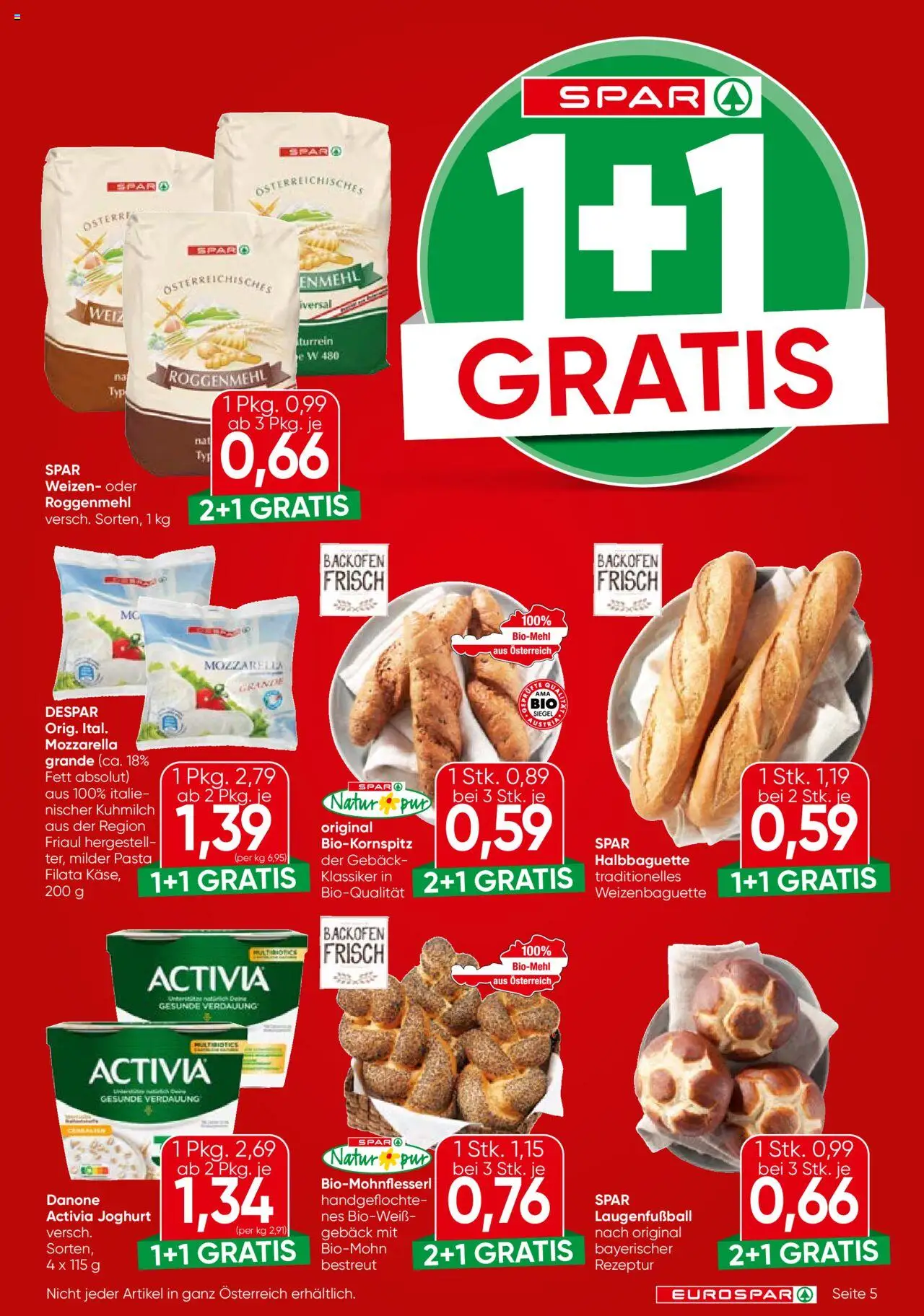Eurospar Flugblatt - Kärnten gültig ab 25.09.2025 | Seite: 5 | Produkte: Pasta, Joghurt