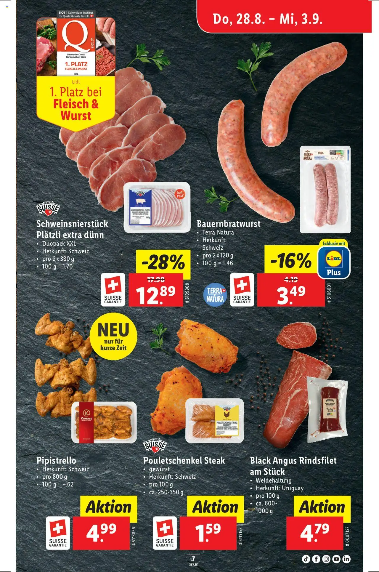 Lidl Aktionen ab 28.08.2025 | Seite: 7 | Produkte: Wurst