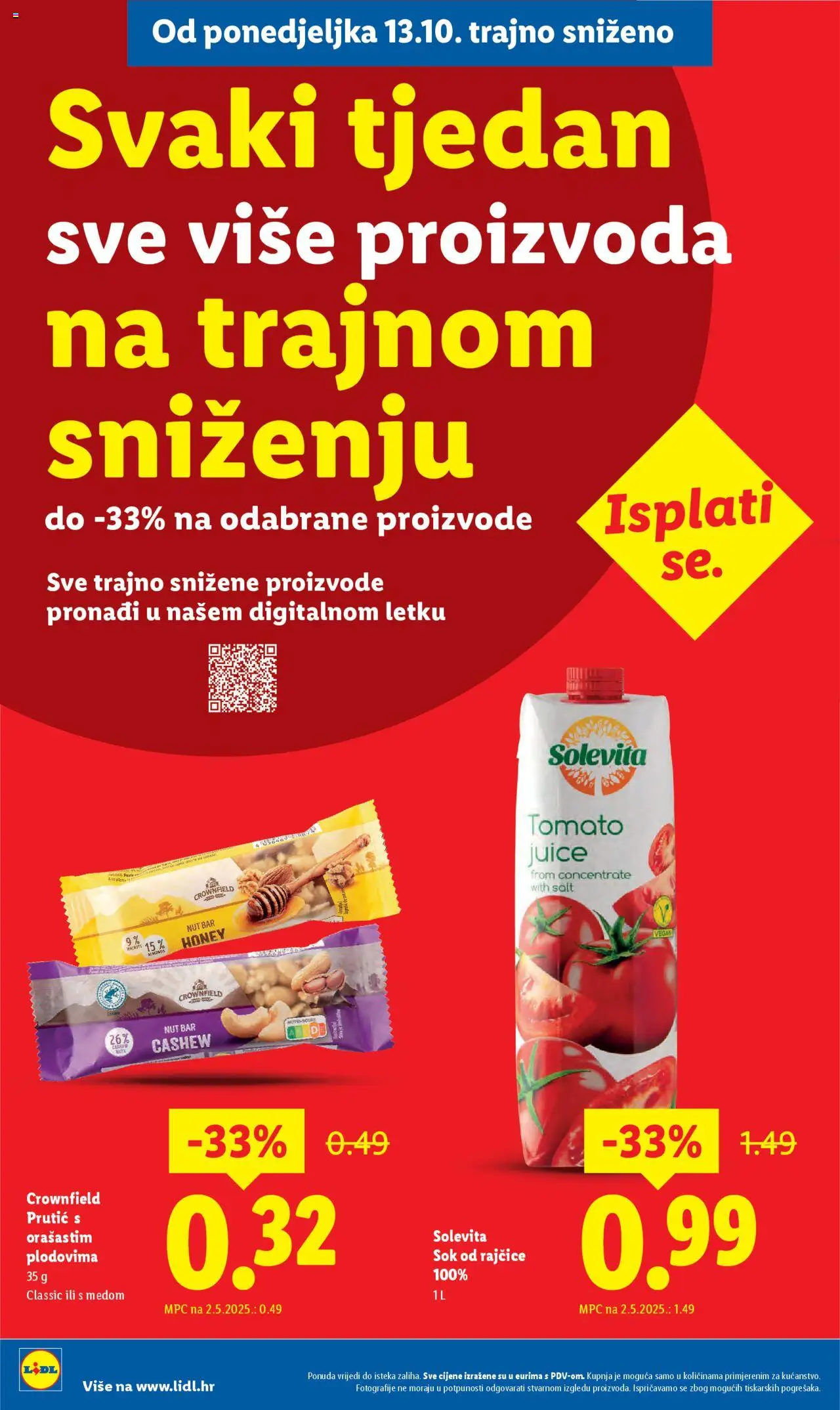 Lidl katalog | vrijedi od 13.10.2025 | Stranica: 2 | Proizvodi: Sok, Rajčice