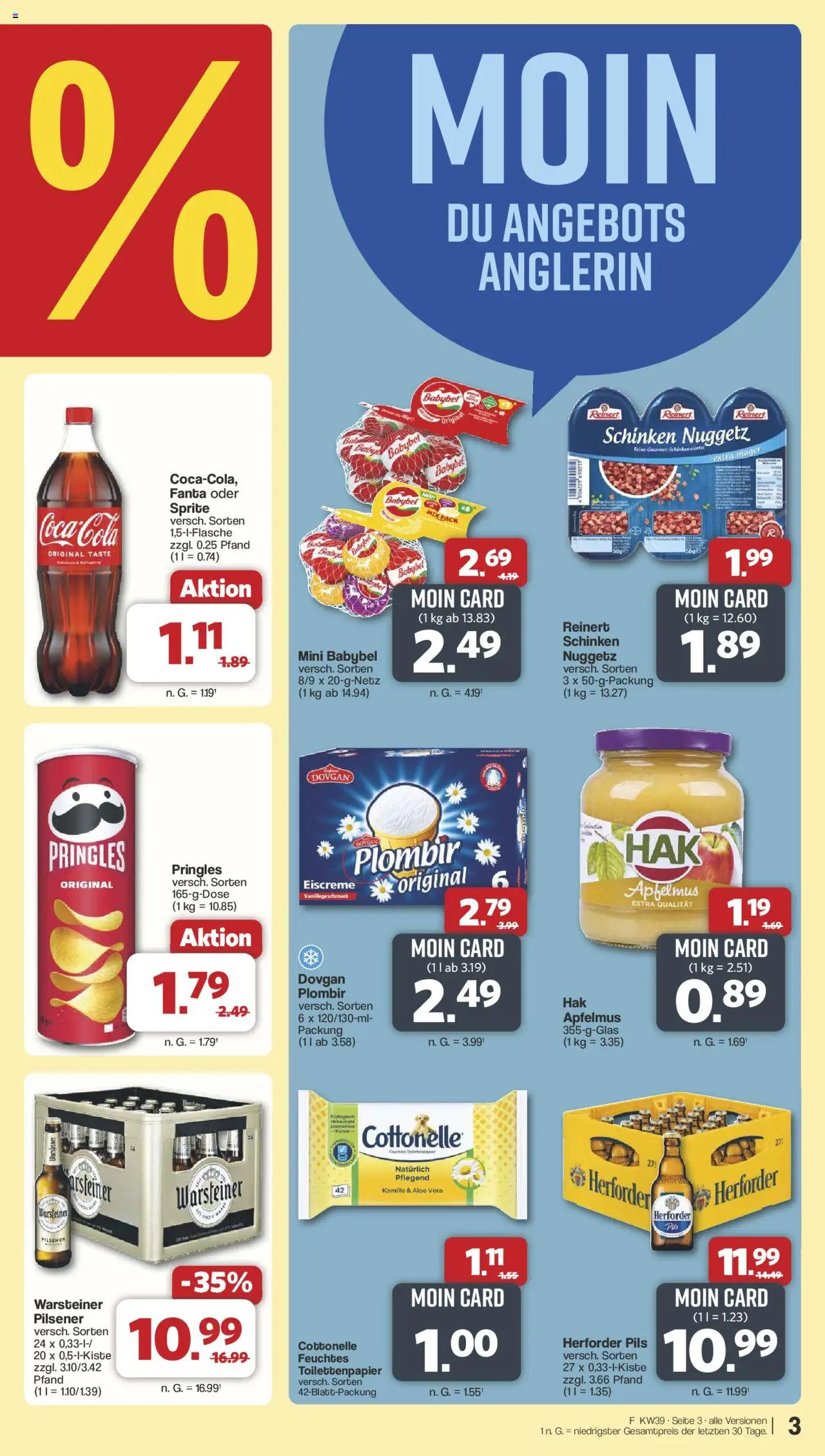 Famila Nordwest Prospekt 	 – gültig ab 22.09.2025 | Seite: 3 | Produkte: Sprite, Eiscreme, Warsteiner, Pringles