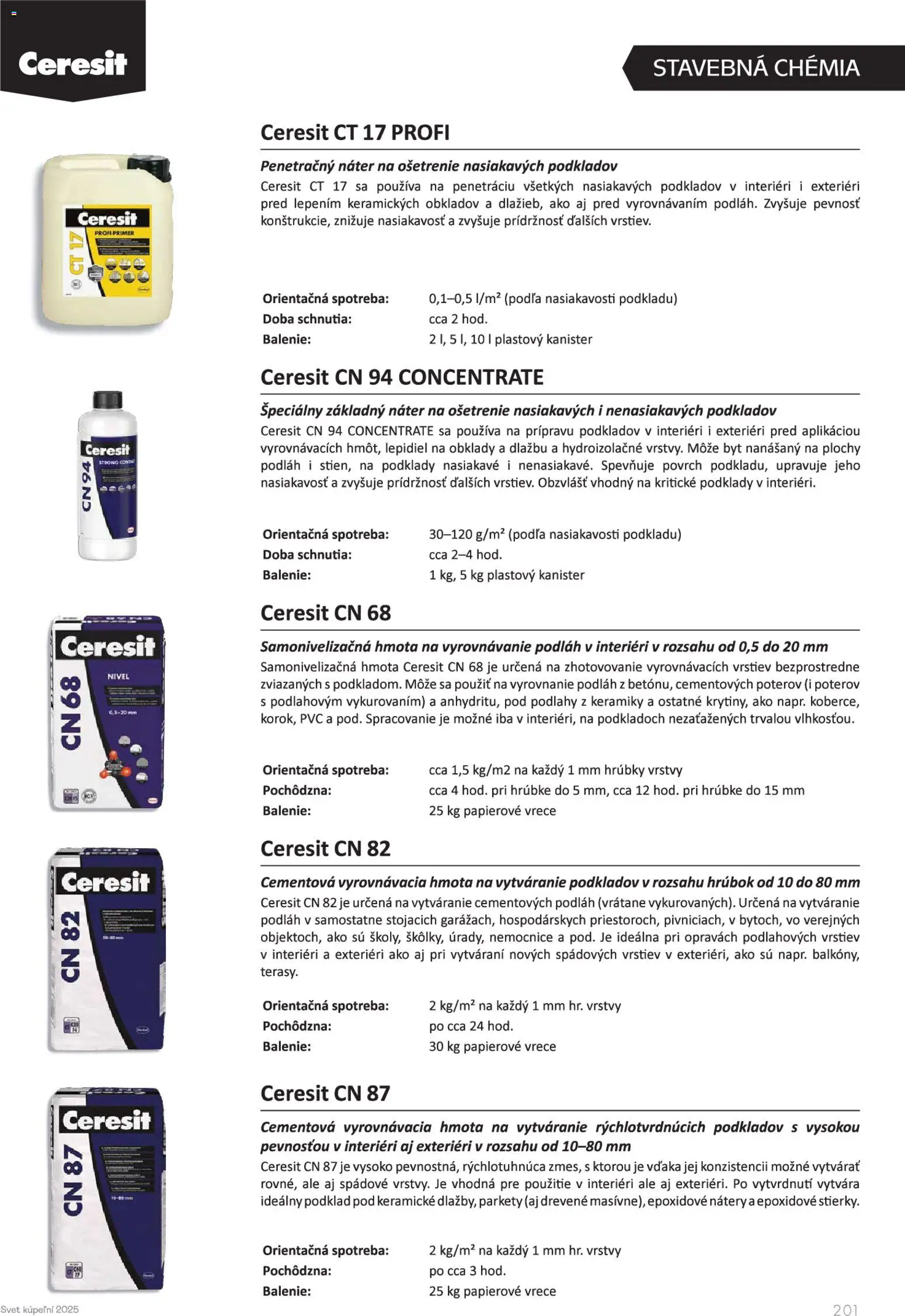 Nové Ingema akcie – leták je platný od 29.10.2025 | Strana: 203 | Produkty: Ceresit