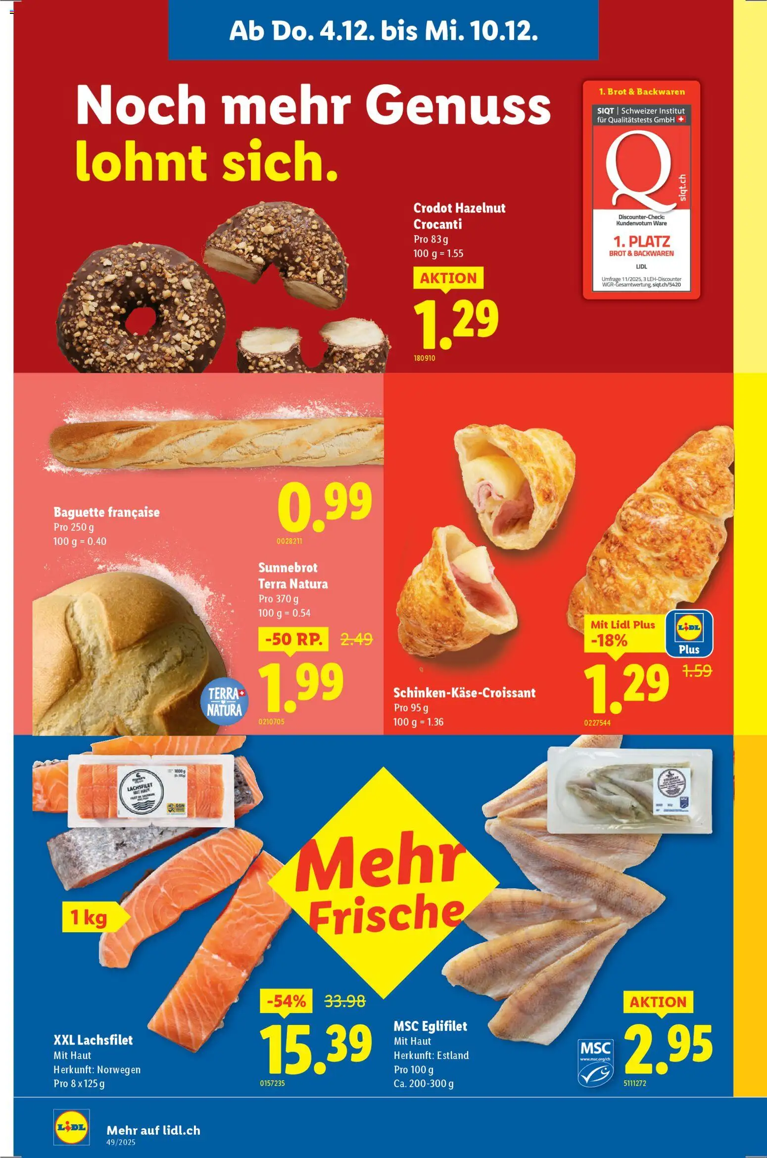 Lidl Aktionen – gültig ab 04.12.2025 | Seite: 8 | Produkte: Baguette, Brot