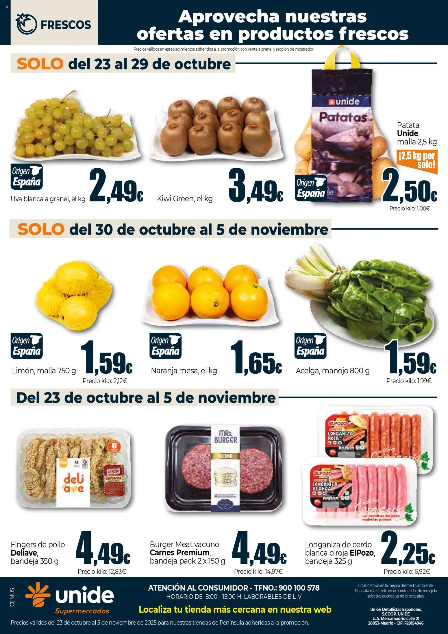 Unide - La fiesta de ahorro Super │ válido desde el 23.10.2025 | Página: 4 | Productos: Cerdo, Kiwi, Barbacoa, Bandeja