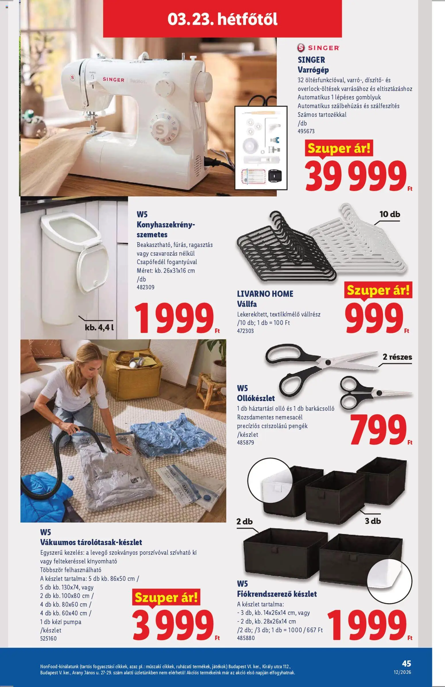 Lidl akciós ujság - amely érvényes a következő dátumtól: 19.03.2026 | Oldal: 45