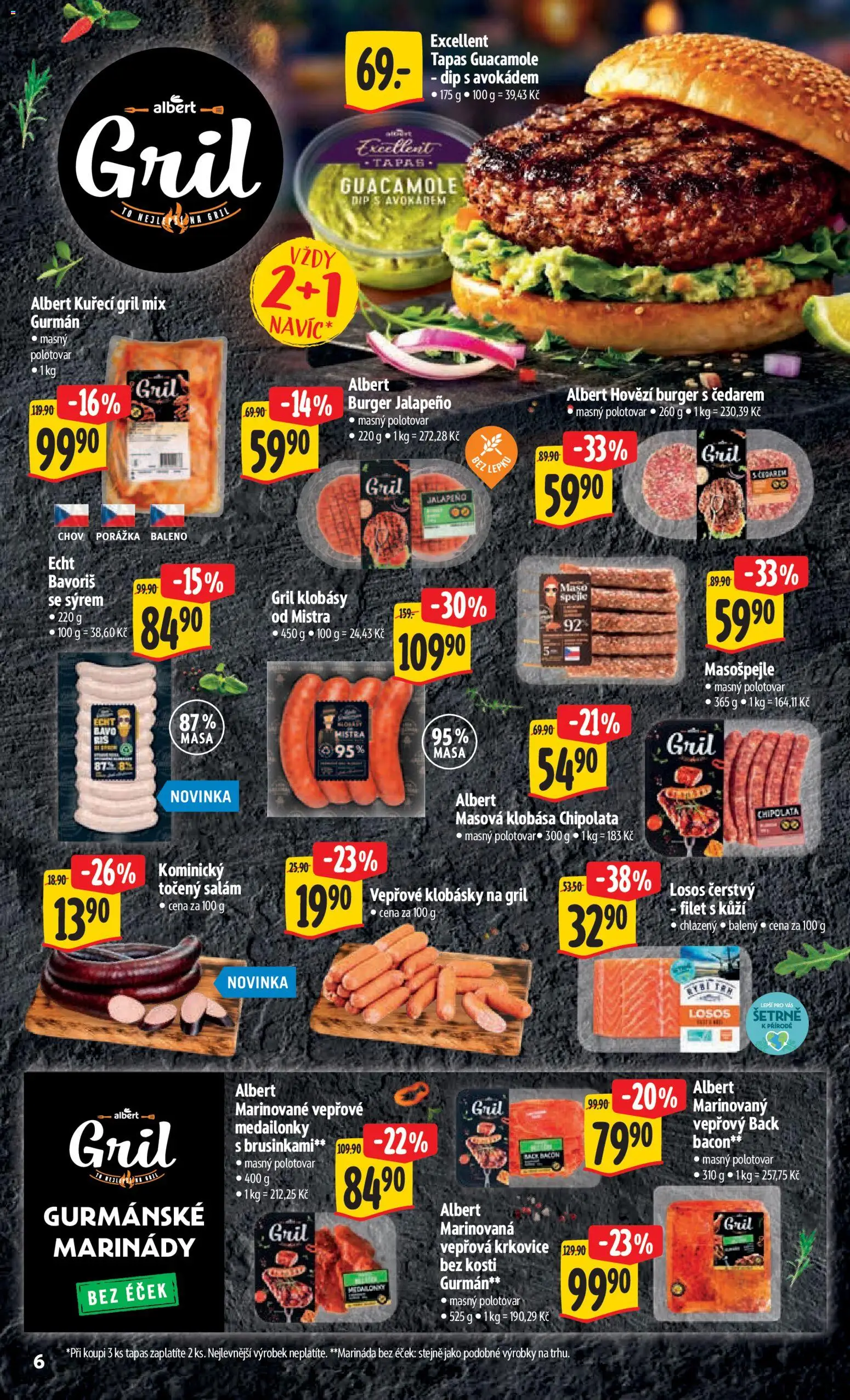 Albert leták - Hypermarket od 15.04.2026 | Strana: 14 | Produkty: Salám, Losos, Filet, Marináda