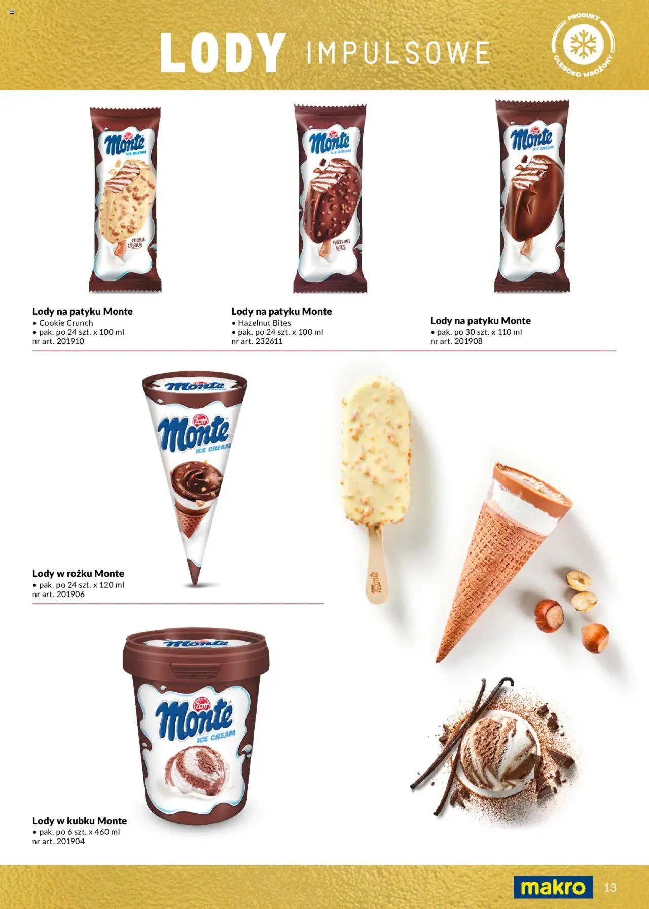 Makro Gazetka - Lody od 14.05.2025 | Strona: 13 | Produkty: Lody na patyku, Lody