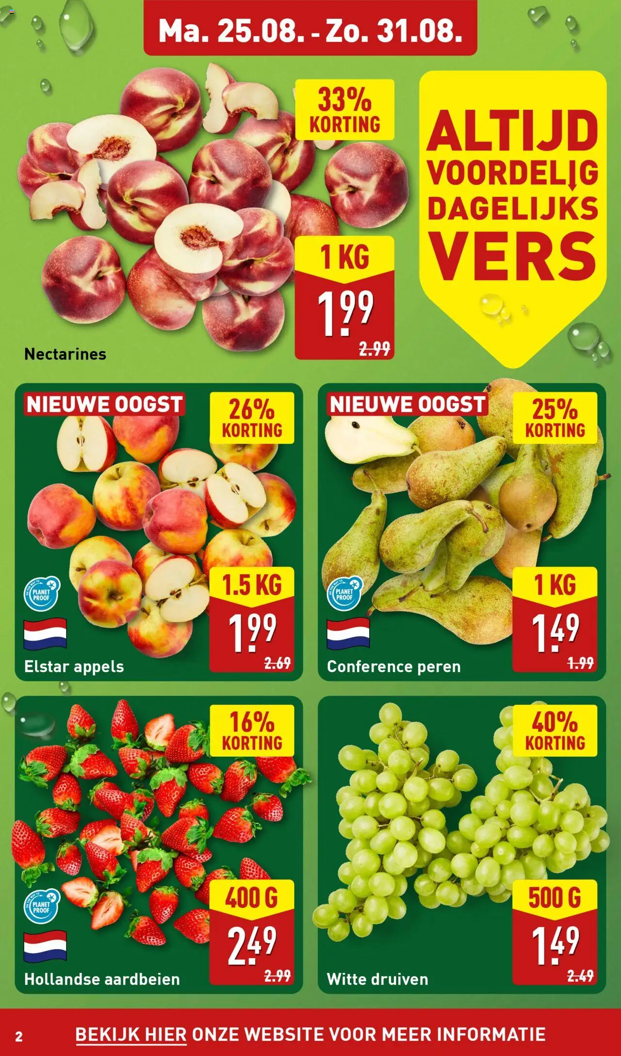  | Pagina: 2 | Producten: Nectarines, Appels, Aardbeien, Druiven