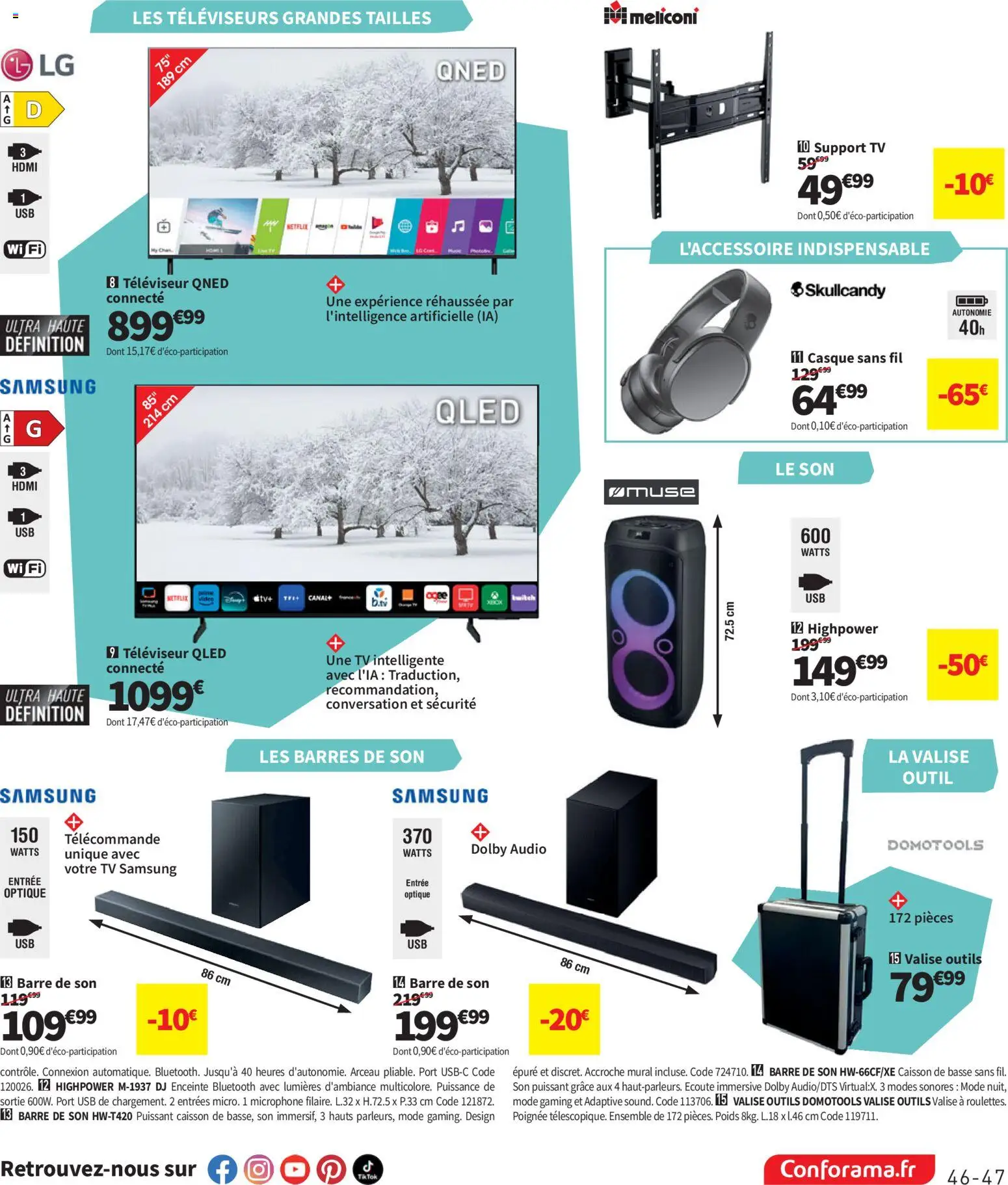 {H1} | Page: 47 | Produits: Audio, Microphone, Enceinte, Televiseur