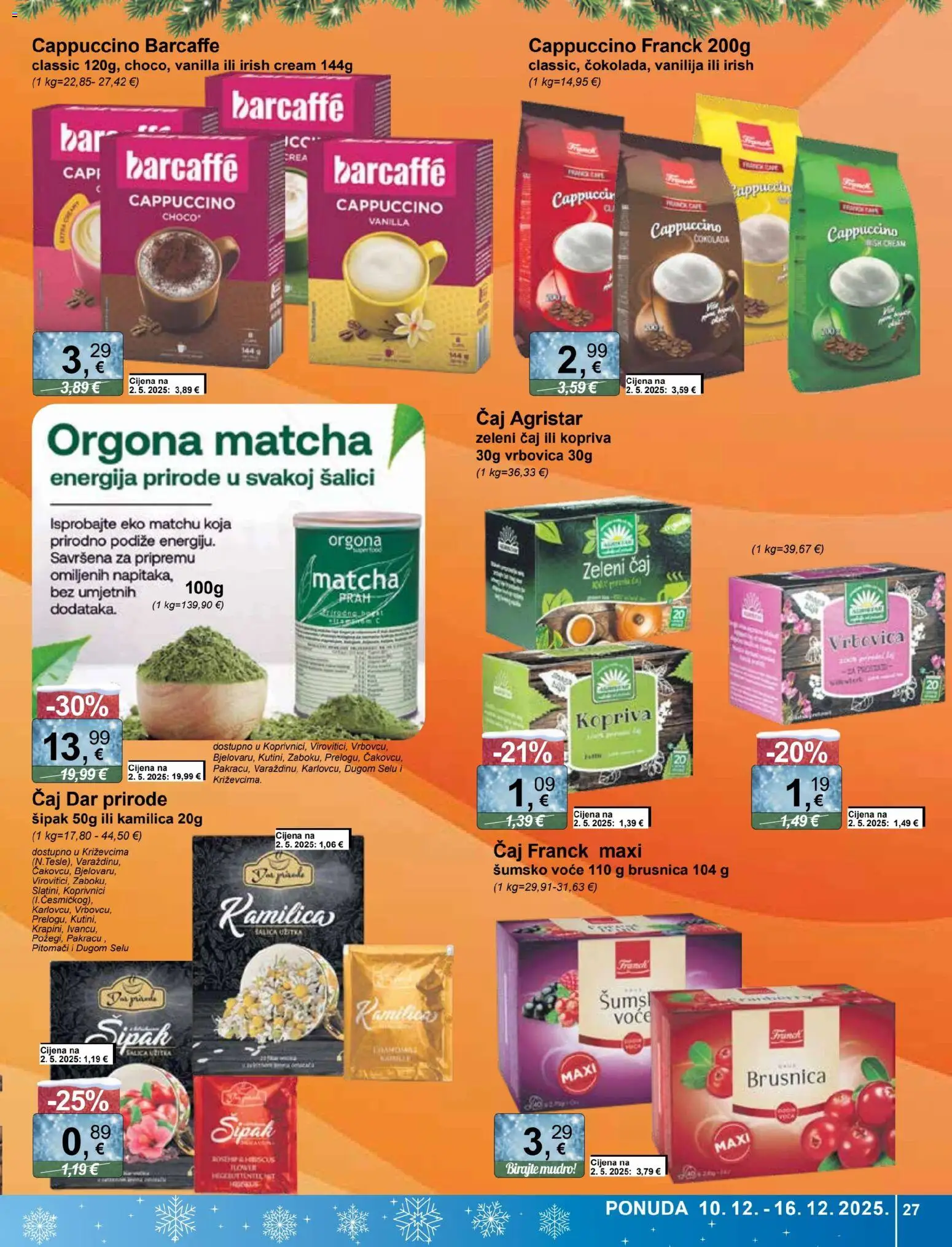 KTC katalog | vrijedi od 10.12.2025 | Stranica: 27 | Proizvodi: Čaj, Barcaffe, Šalica, Brusnica