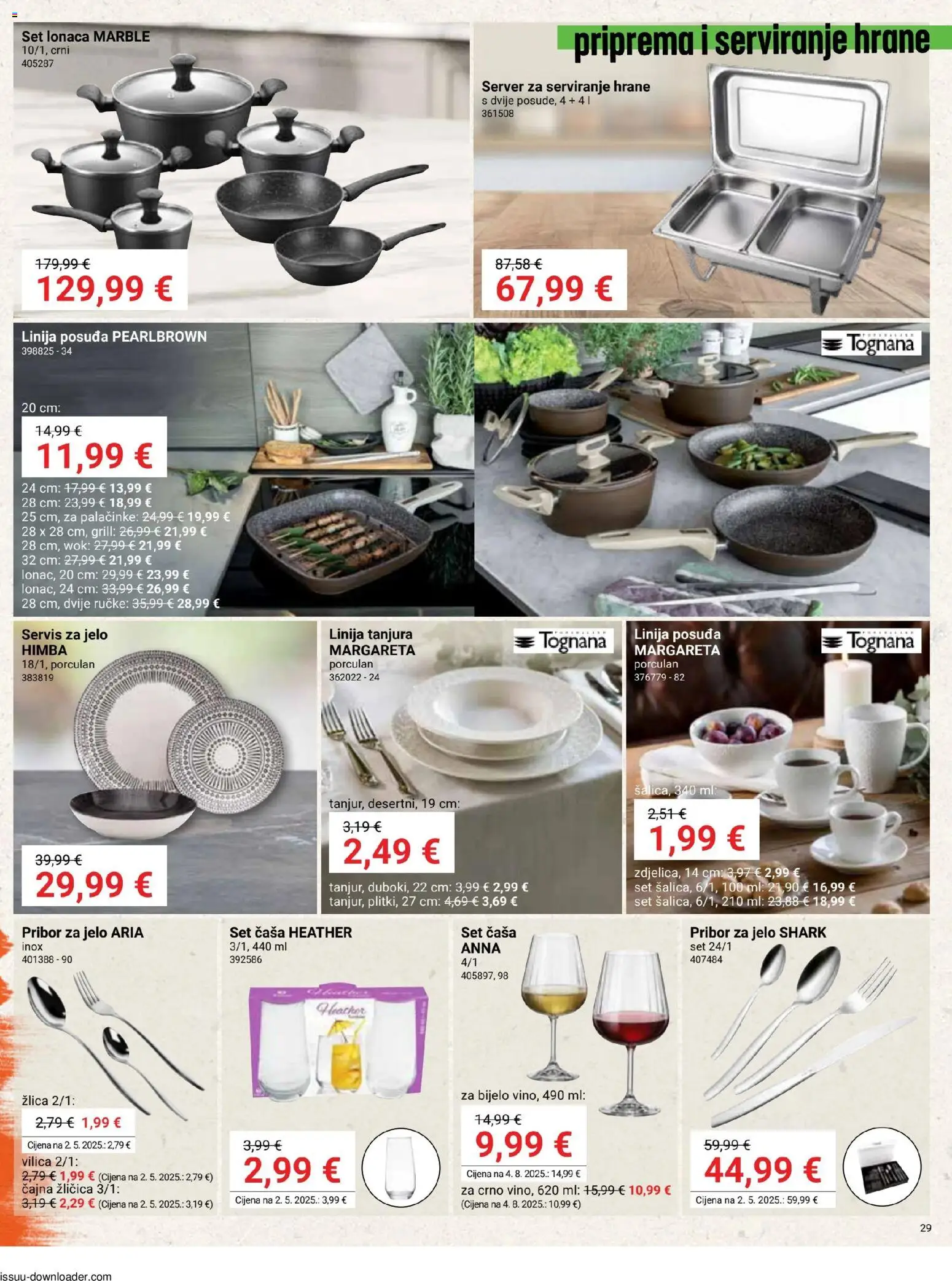 Pevex katalog | vrijedi od 08.01.2026 | Stranica: 29 | Proizvodi: Tognana, Pribor za jelo