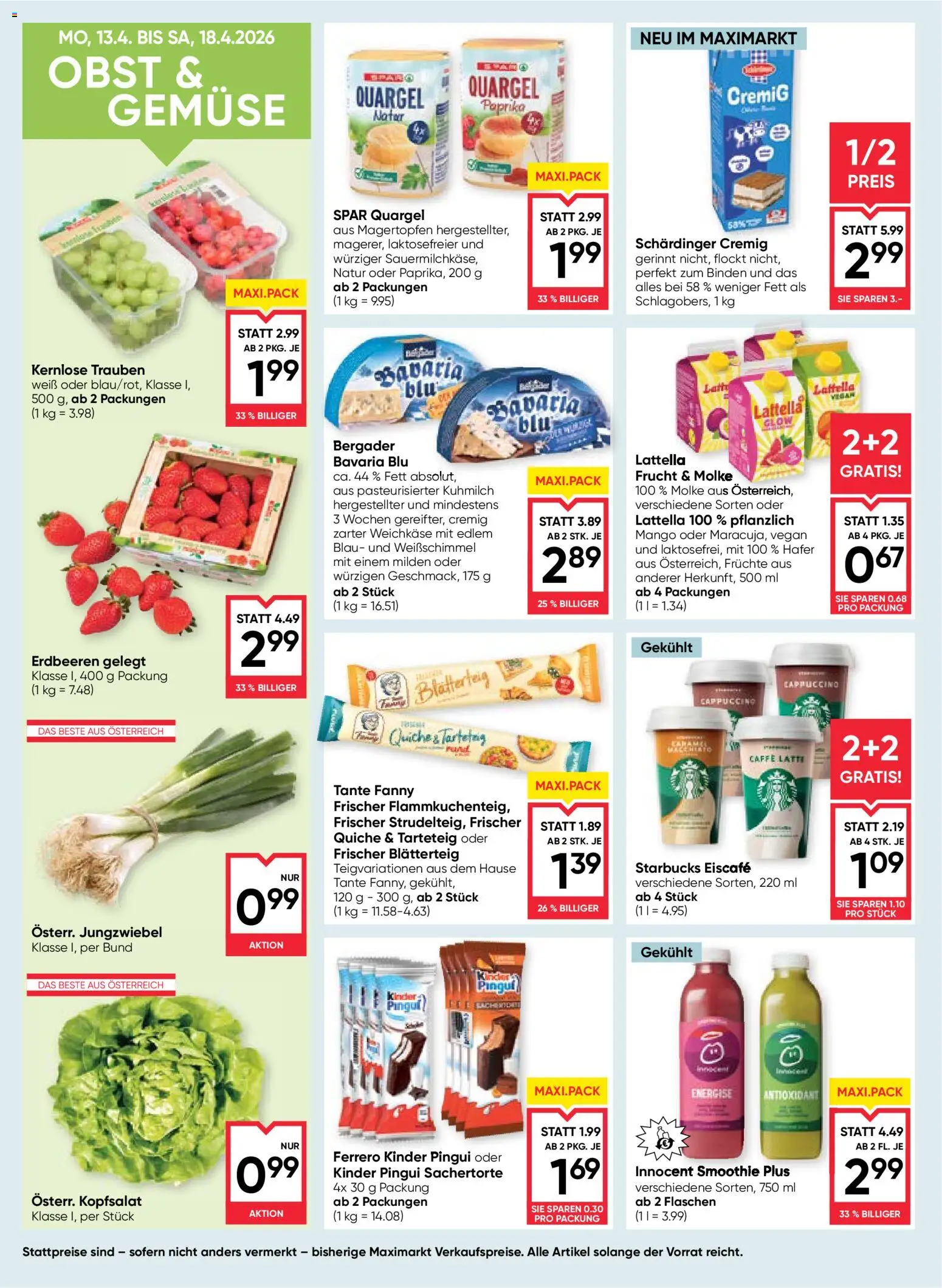 Maximarkt Flugblatt gültig ab 16.04.2026 | Seite: 10 | Produkte: Erdbeeren, Gemüse, Obst, Mango