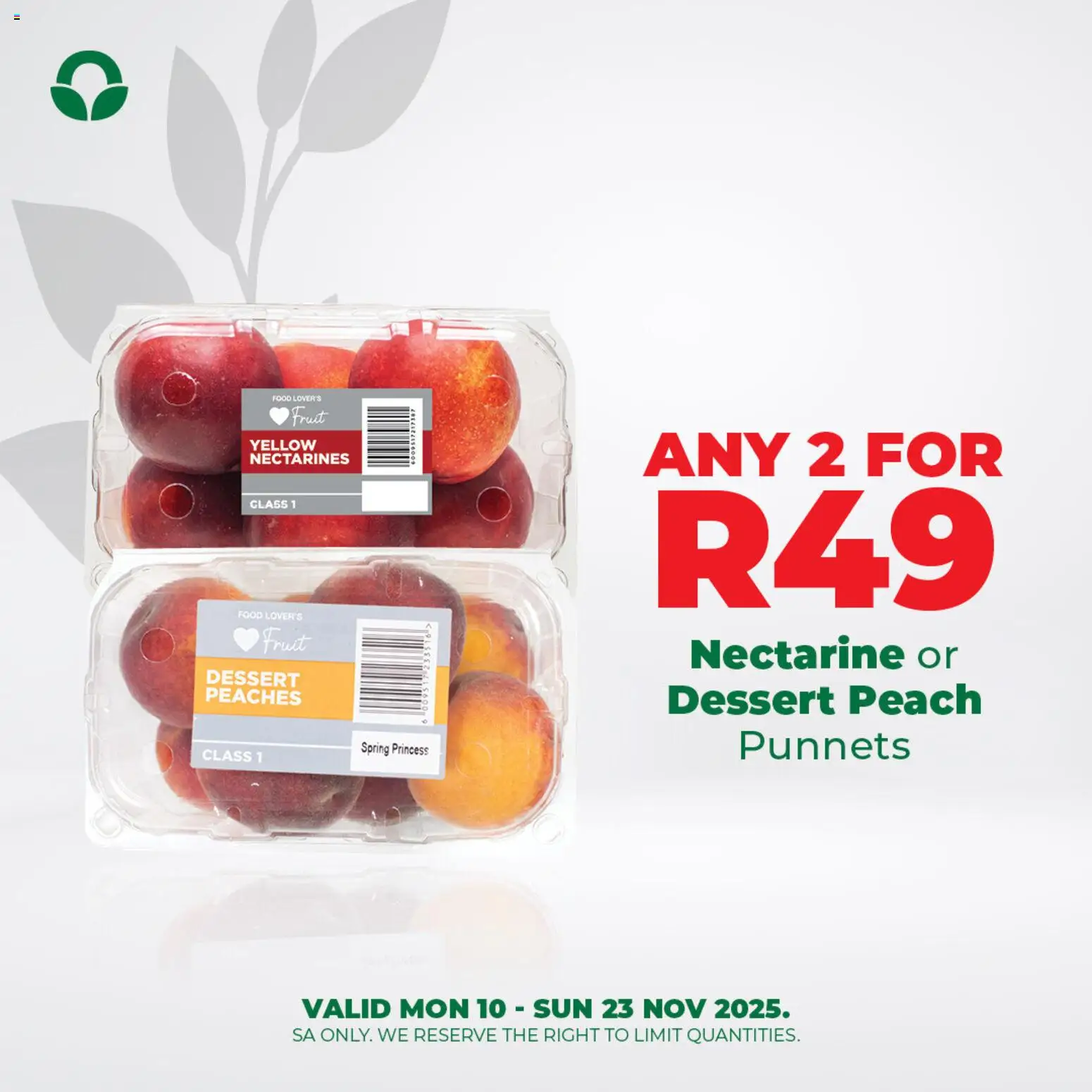 New Food Lover's Market catalogue – valid from 10.11.2025 | Page: 2 | Products: Fruit, Peach, Nectarines
