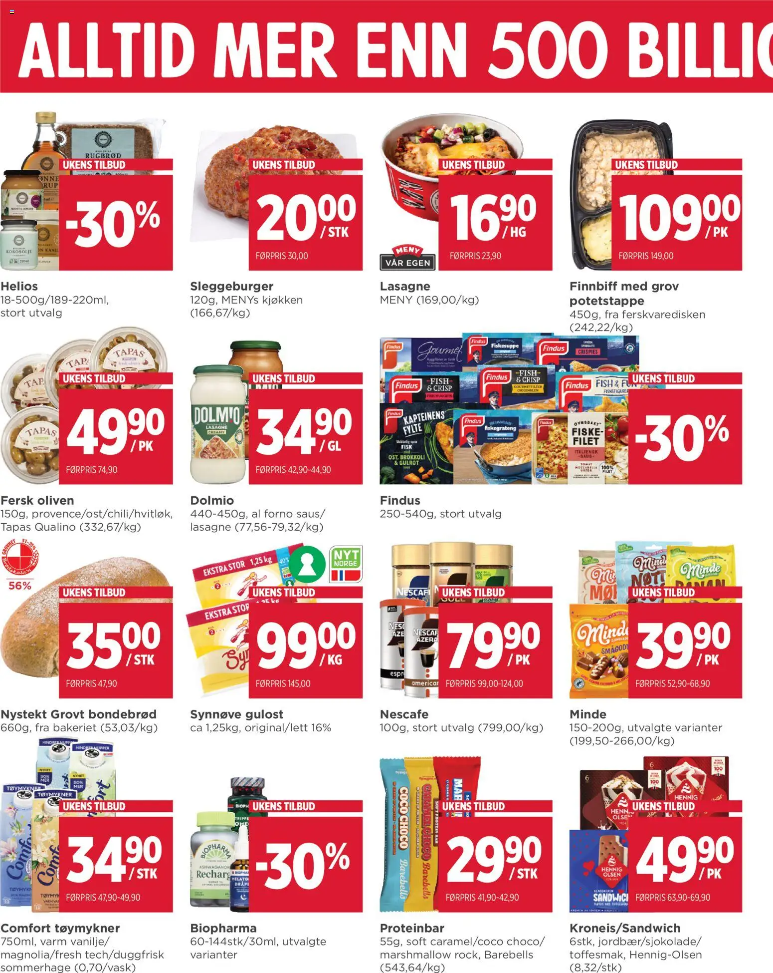 {H1} | Side: 6 | Produkter: Hvedemel, Gulrot, Rygeost, Toastbrød