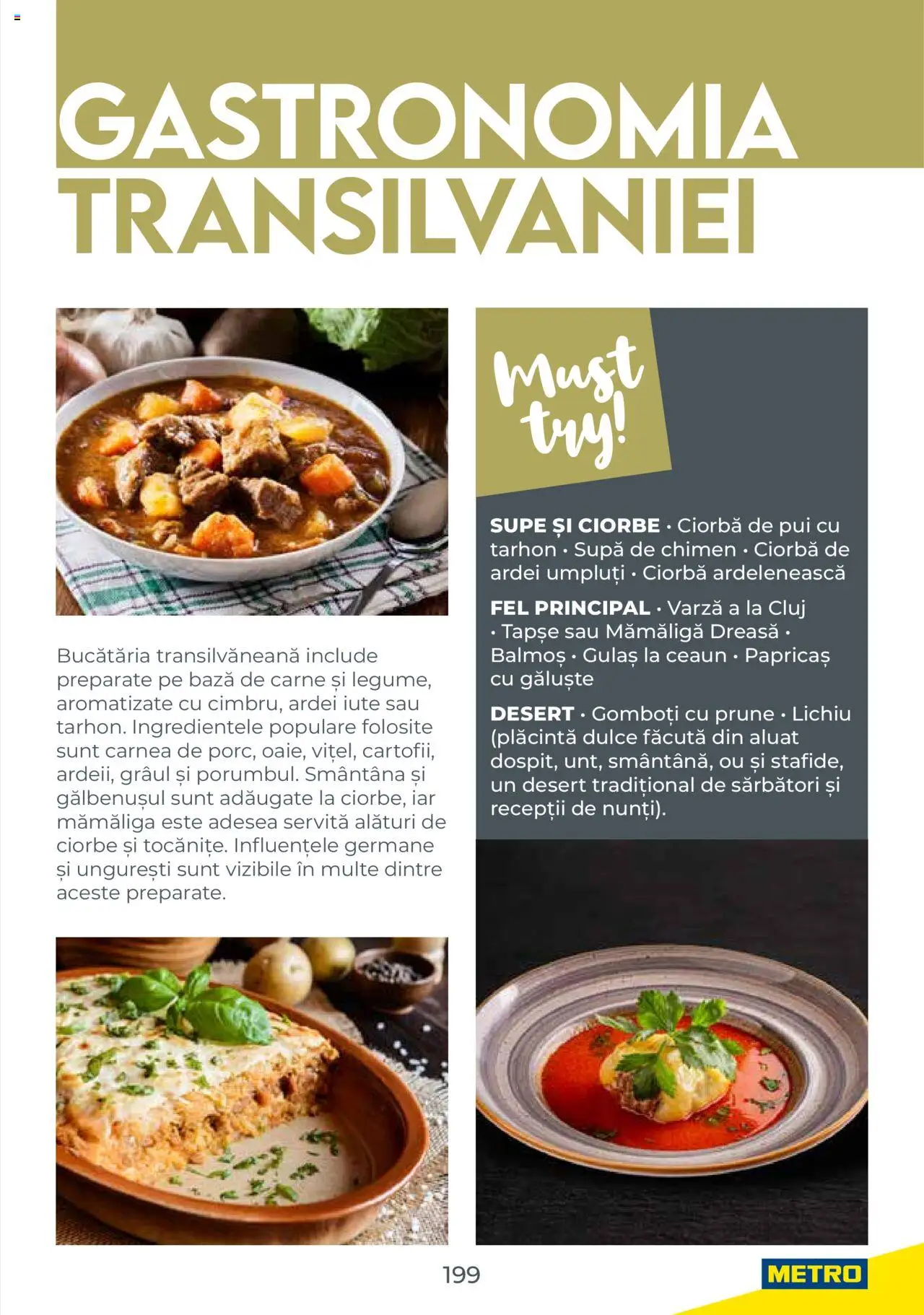 Metro catalog - Ghid de călătorie România – valabil de la 01.08.2025 | Pagină: 199 | Produse: Varză, Ardei iute, Plăcintă, Smântână