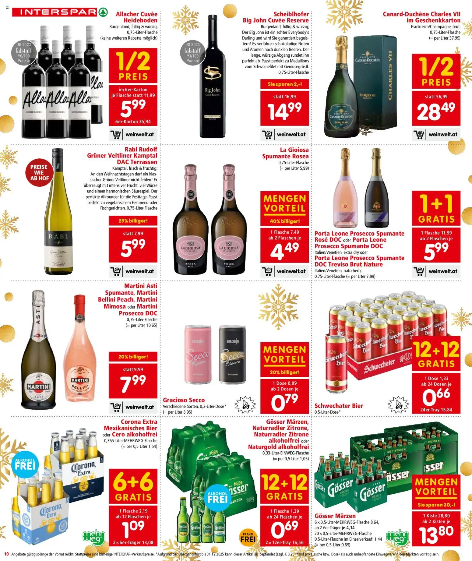 Interspar Flugblatt - Vorarlberg gültig ab 22.12.2025 | Seite: 10 | Produkte: Zitrone, Bier
