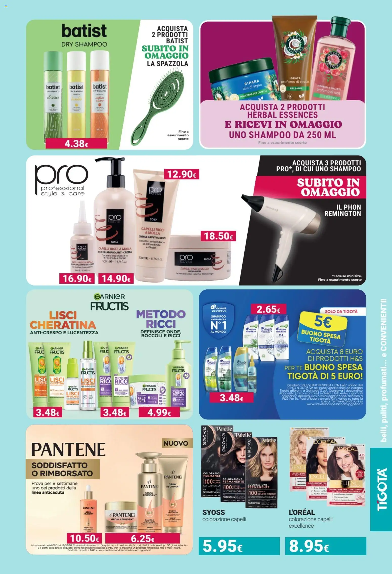 Volantino Tigotà del 01.03.2026 | Pagina: 11 | Prodotti: Spazzola, Balsamo, Colorazione capelli, Profumo