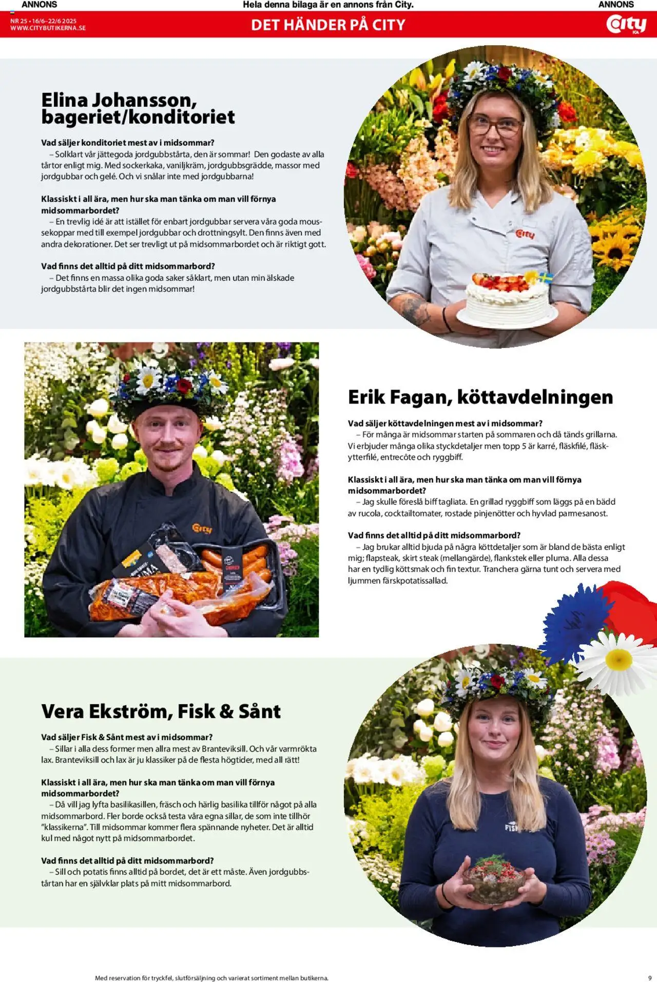 ICA Kvantum reklamblad aktuell från 16.06.2025 | Sida: 9 | Produkter: Sill, Potatis, Jordgubbar, Basilika