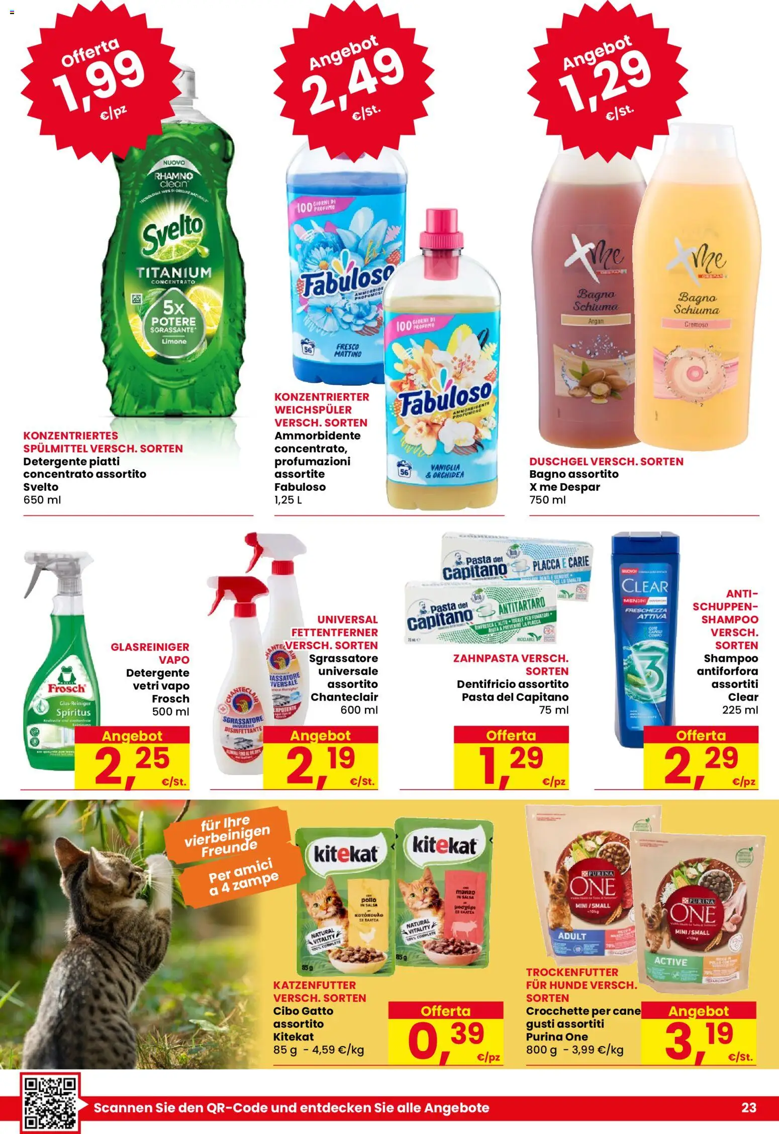 Volantino Despar del 25.11.2025 | Pagina: 23 | Prodotti: Dentifricio, Pollo, Pasta, Bagno