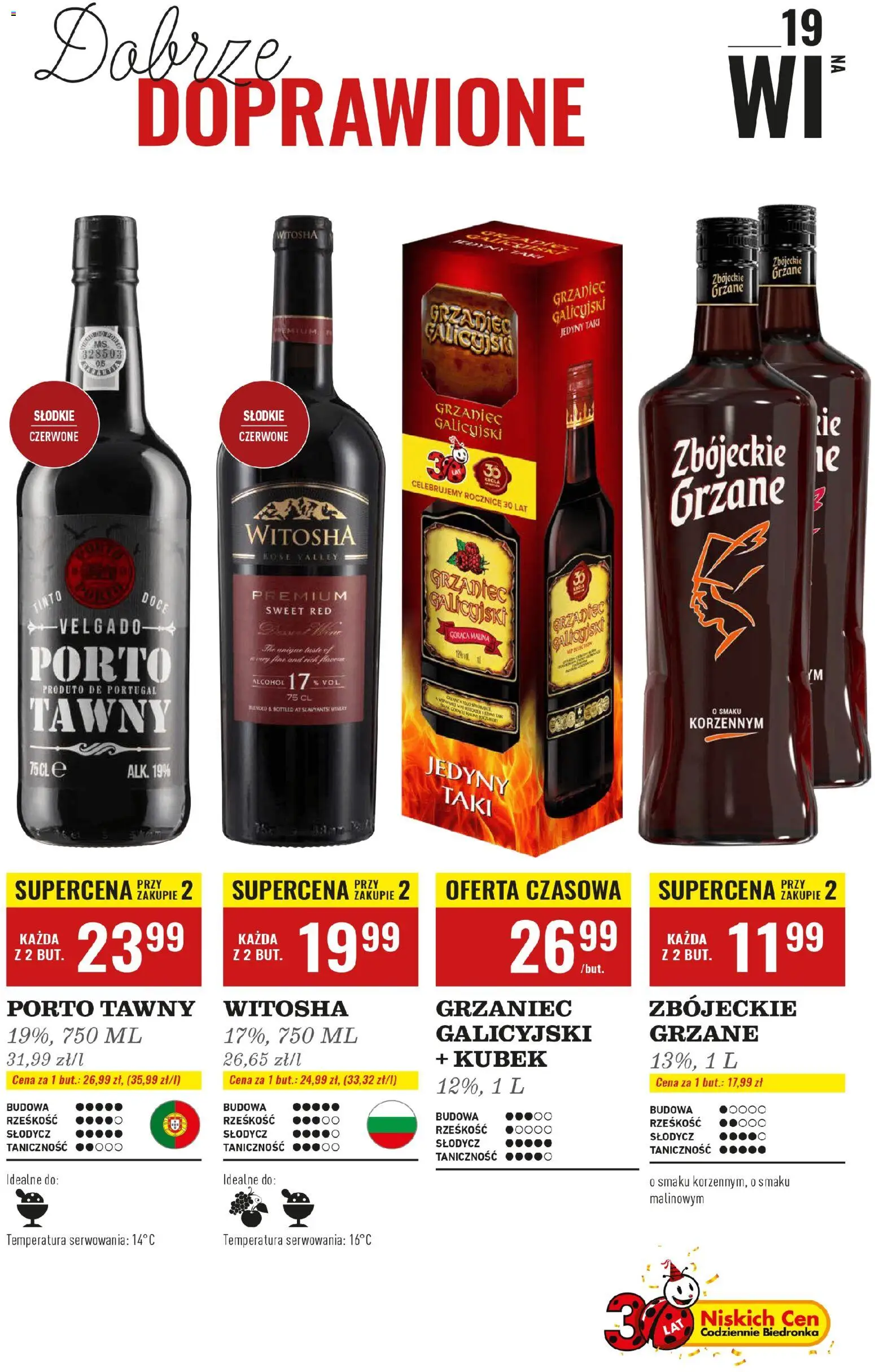 Biedronka gazetka - Czas na toast od 17.11.2025 | Strona: 19 | Produkty: Malina, Grzaniec galicyjski, Zbójeckie grzane