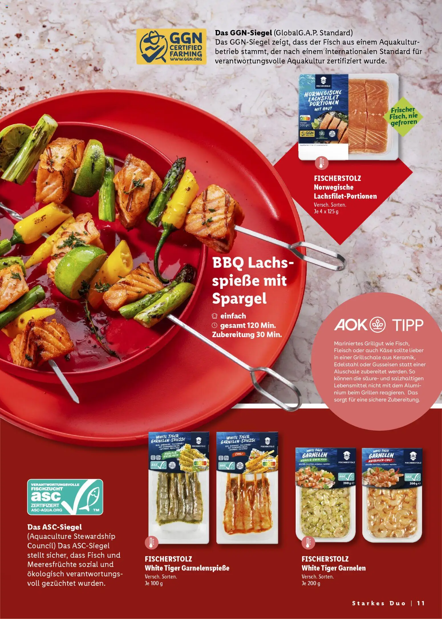 Lidl Prospekt – gültig ab 25.04.2026 | Seite: 11 | Produkte: Spieße, Spargel, Meeresfrüchte, Chili
