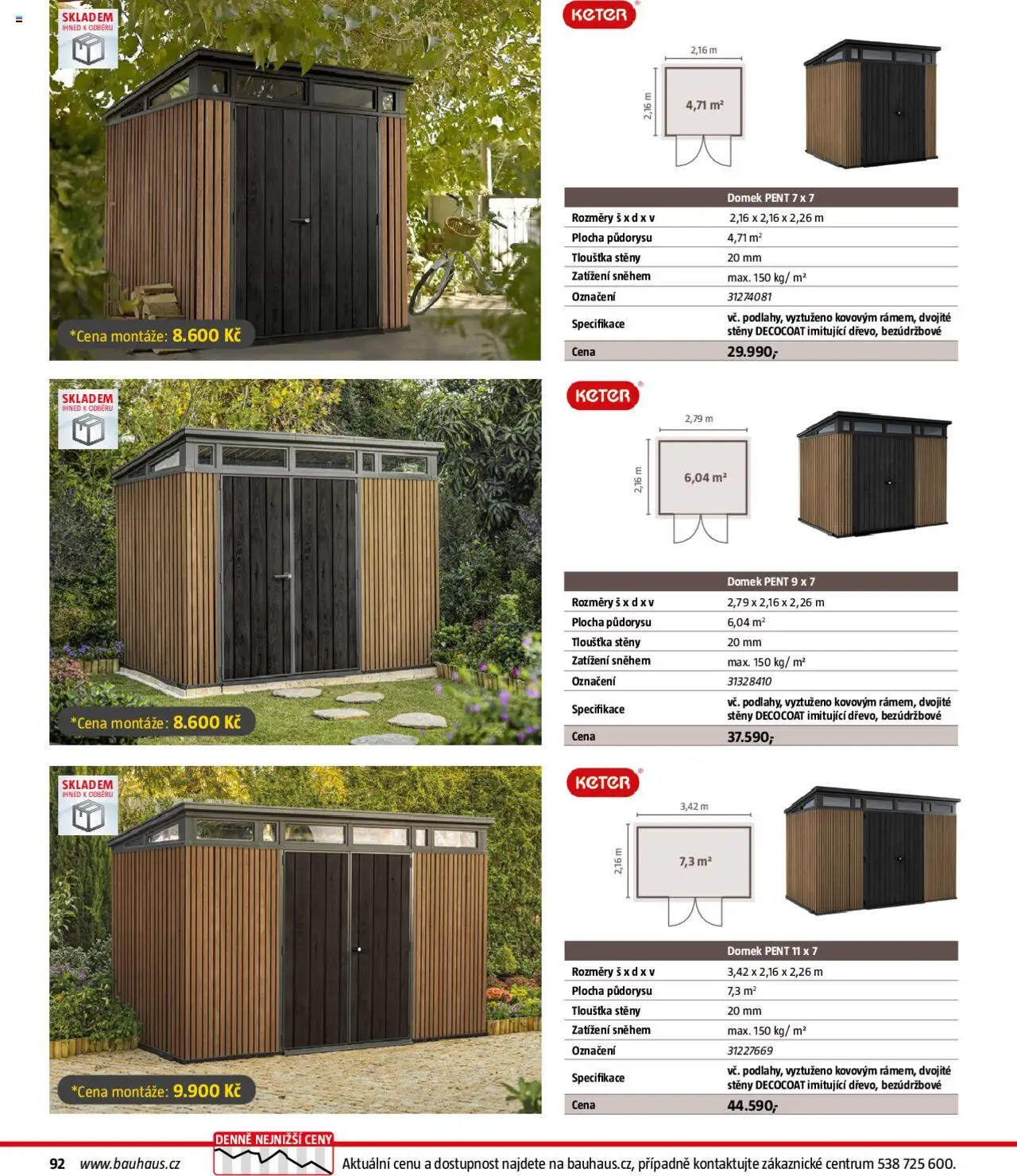 Bauhaus katalog Ploty a zahradní domky od 01.04.2025 | Strana: 92