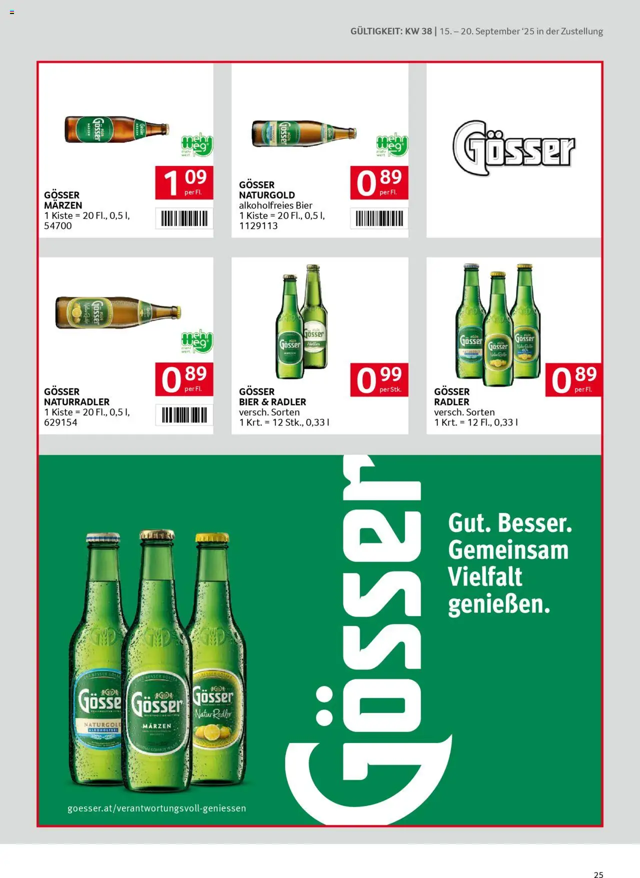 Transgourmet Zustellaktion gültig ab 14.09.2025 | Seite: 23 | Produkte: Bier
