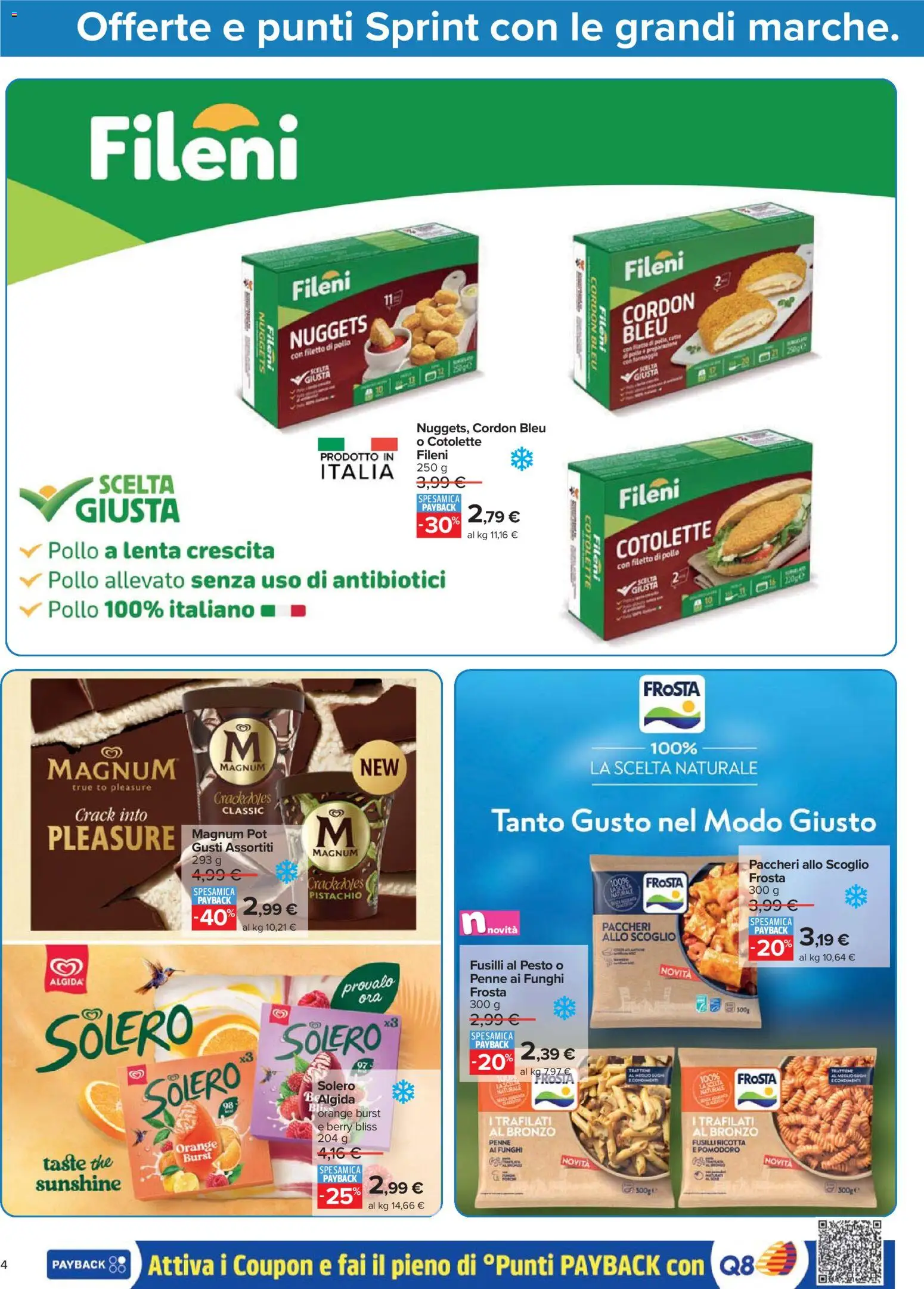 Volantino Carrefour del 21.04.2026 | Pagina: 4 | Prodotti: Nuggets, Pesto, The, Fusilli