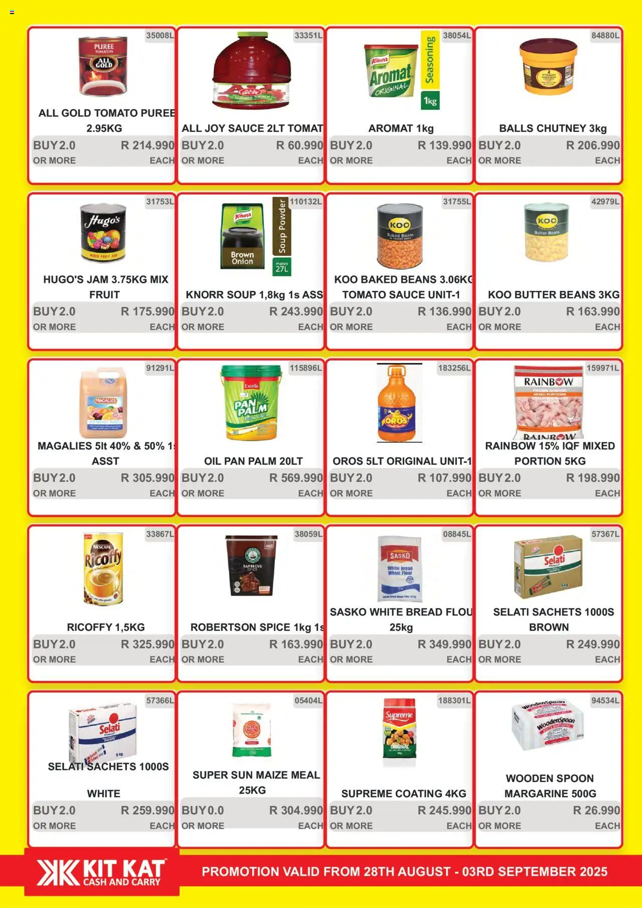 KIT KAT Cash & Carry - Weekly Traders Special │ valid from 28.08.2025 | Page: 36 | Products: Powder, Tomatoes, Tomato sauce, Soup