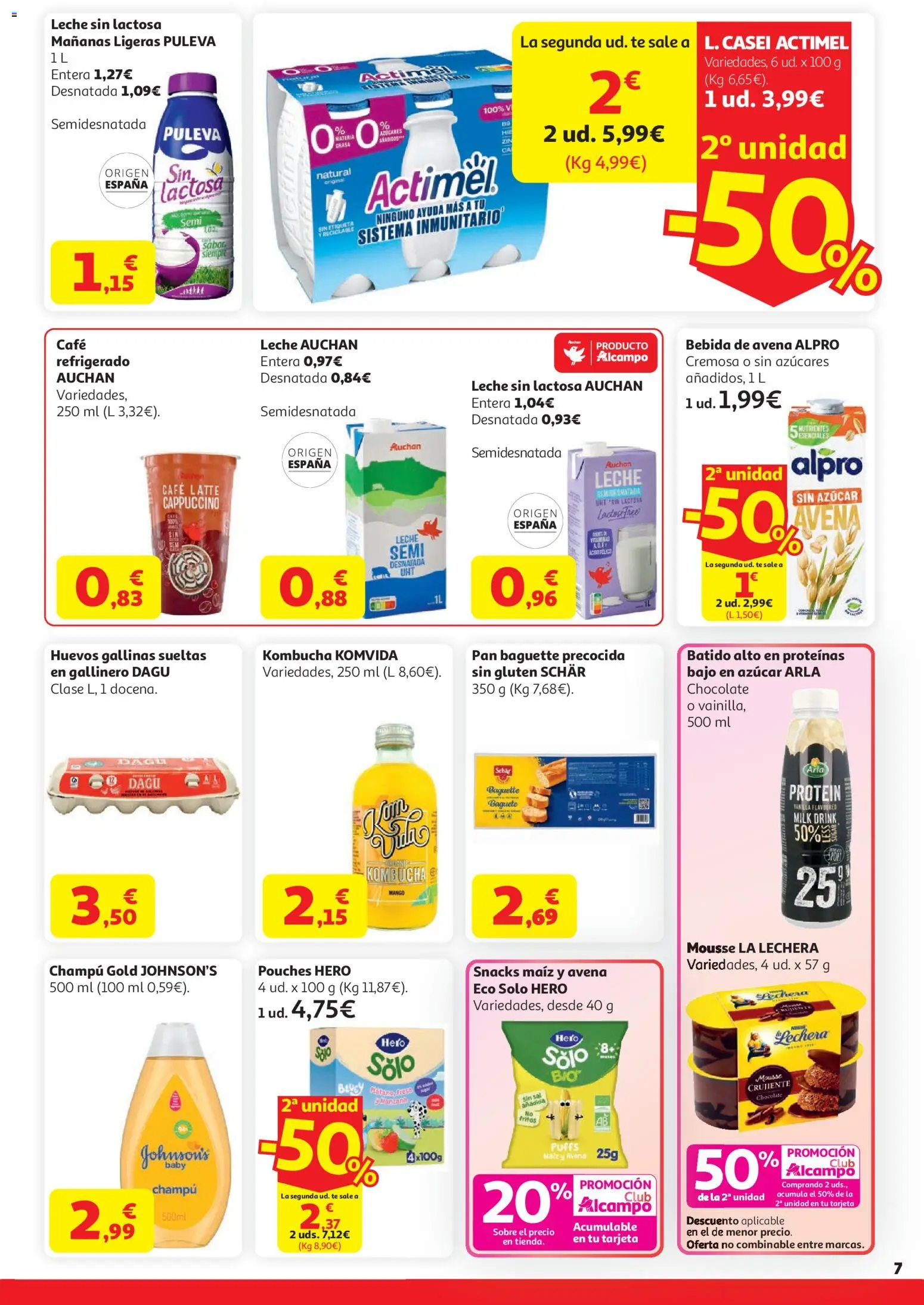Alcampo Superstore Cat │ válido desde el 07.04.2026 | Página: 7 | Productos: Champú, Mousse, Café, Chocolate