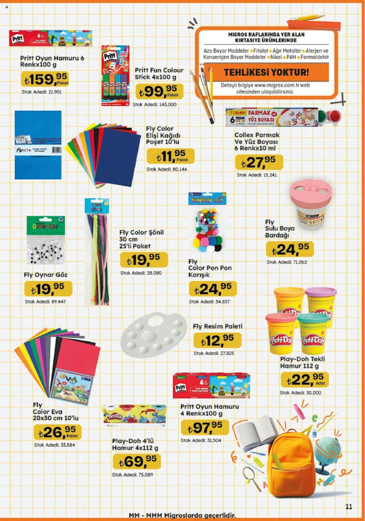 Migros Katalog - Migroskop - 11.09.2025 tarihinden itibaren geçerlidir | Sayfa: 11 | Ürünler: Sulu boya, Oyun hamuru, Oyun