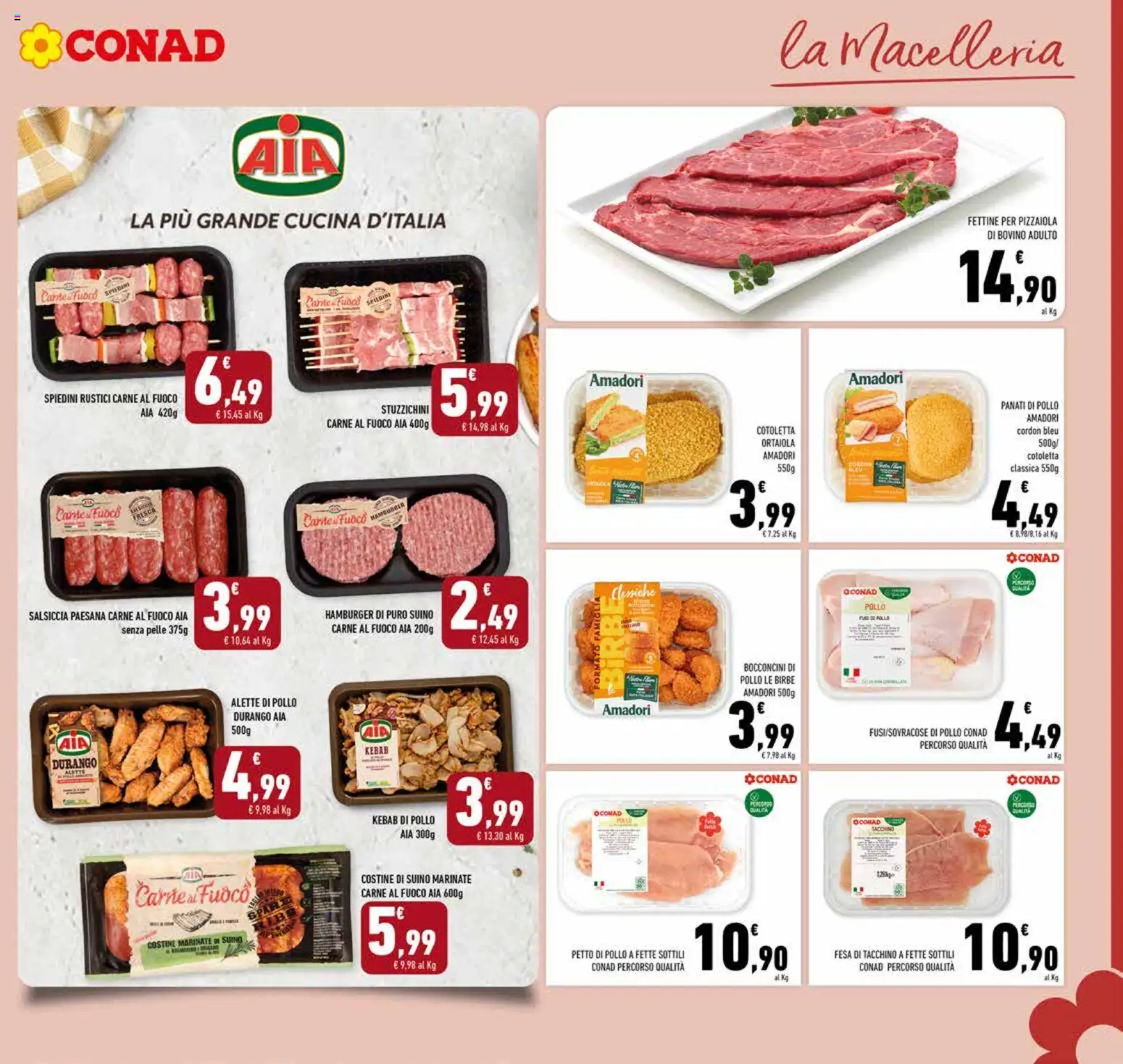 Volantino Conad del 01.12.2025 | Pagina: 3 | Prodotti: Petto di Pollo, Pollo, Tacchino, Spiedini