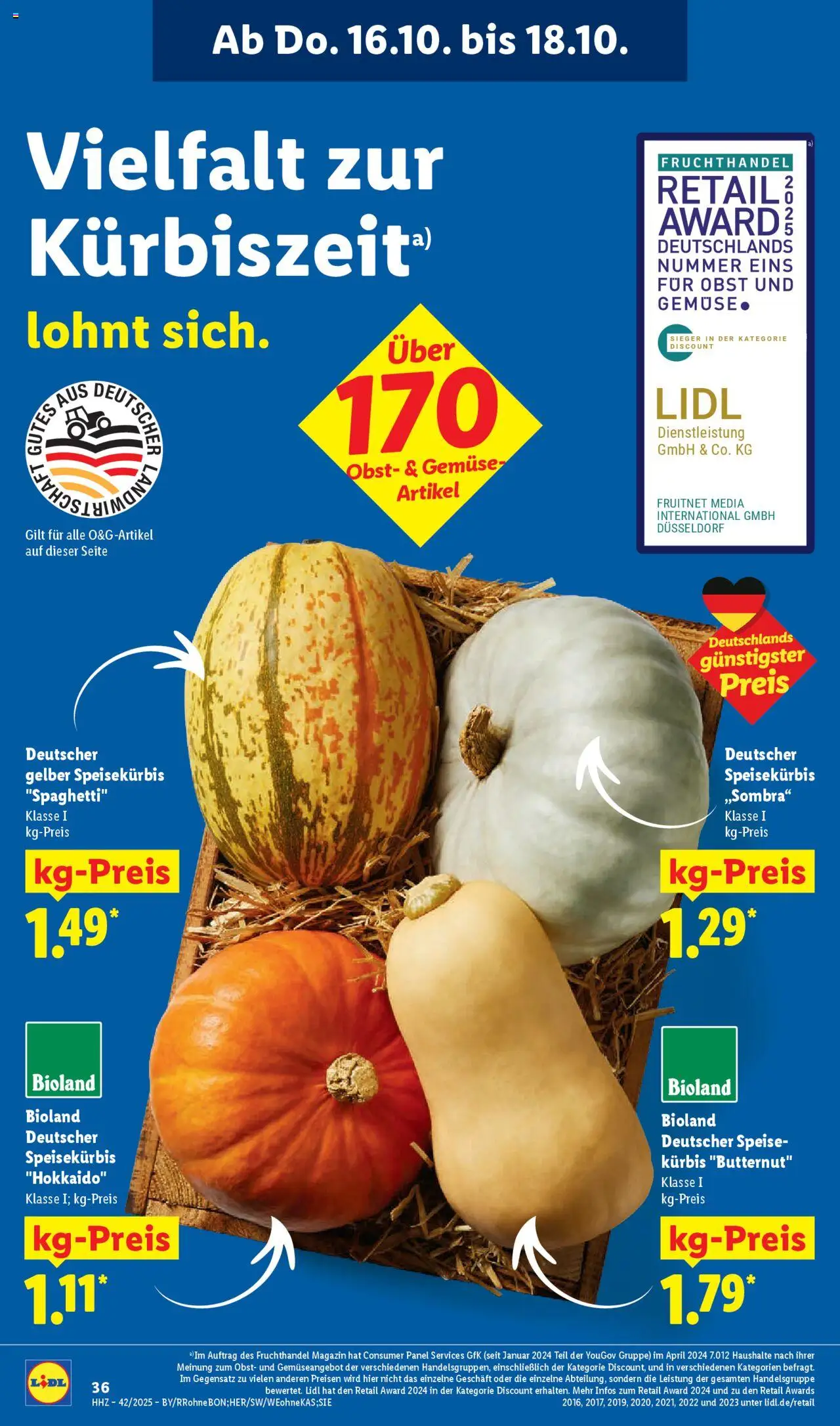 Lidl Prospekt Uffenheim – gültig ab 13.10.2025 | Seite: 58 | Produkte: Gemüse, Obst, Kürbis